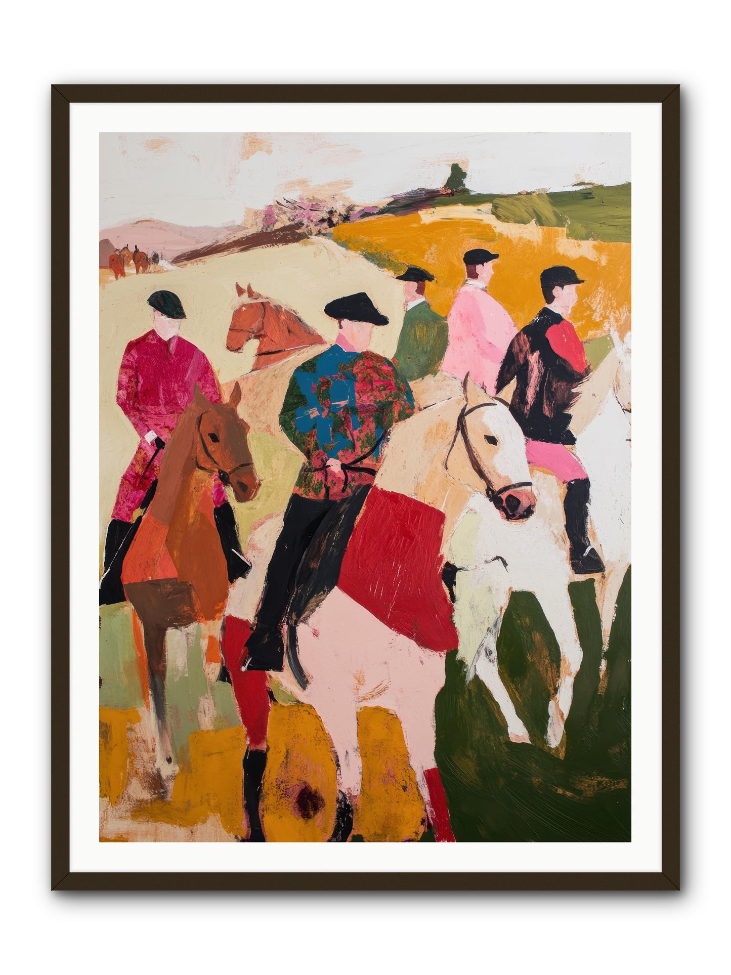 Curious Foxhunter No.1 -- Framed Print - Black 36x48