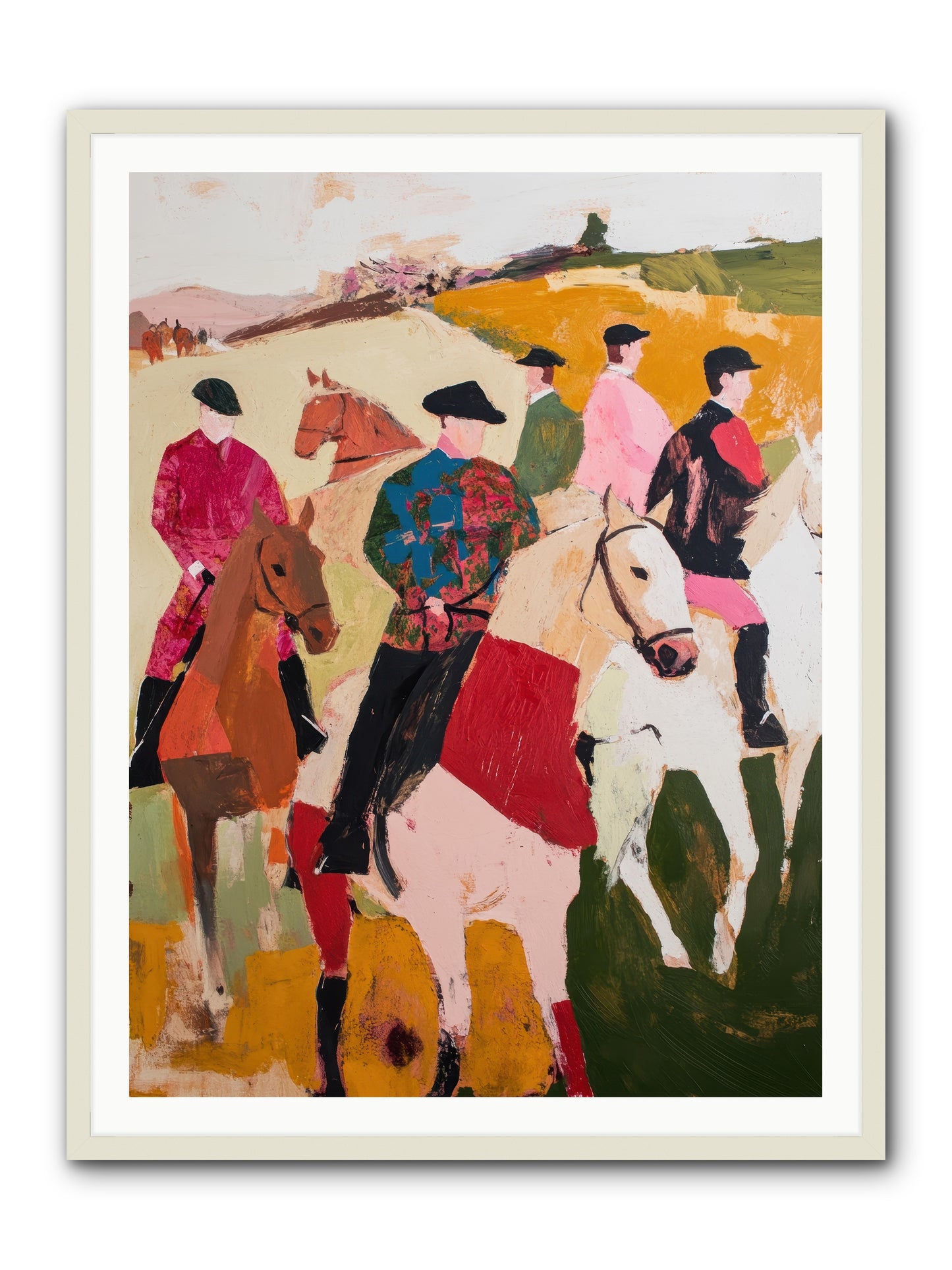 Curious Foxhunter No.1 -- Framed Print - White 36x48