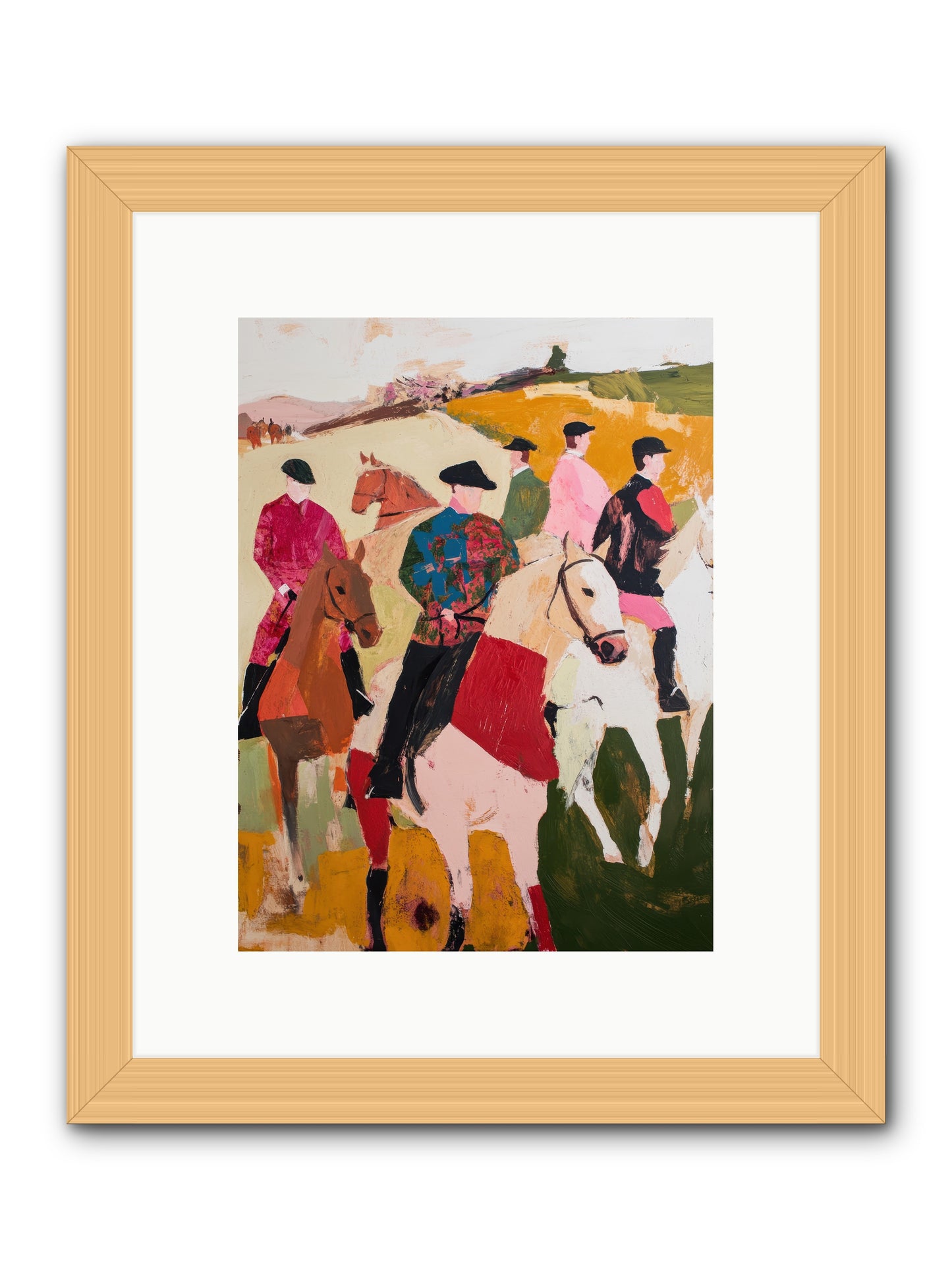 Curious Foxhunter No.1 -- Framed Print - Natural 9x12
