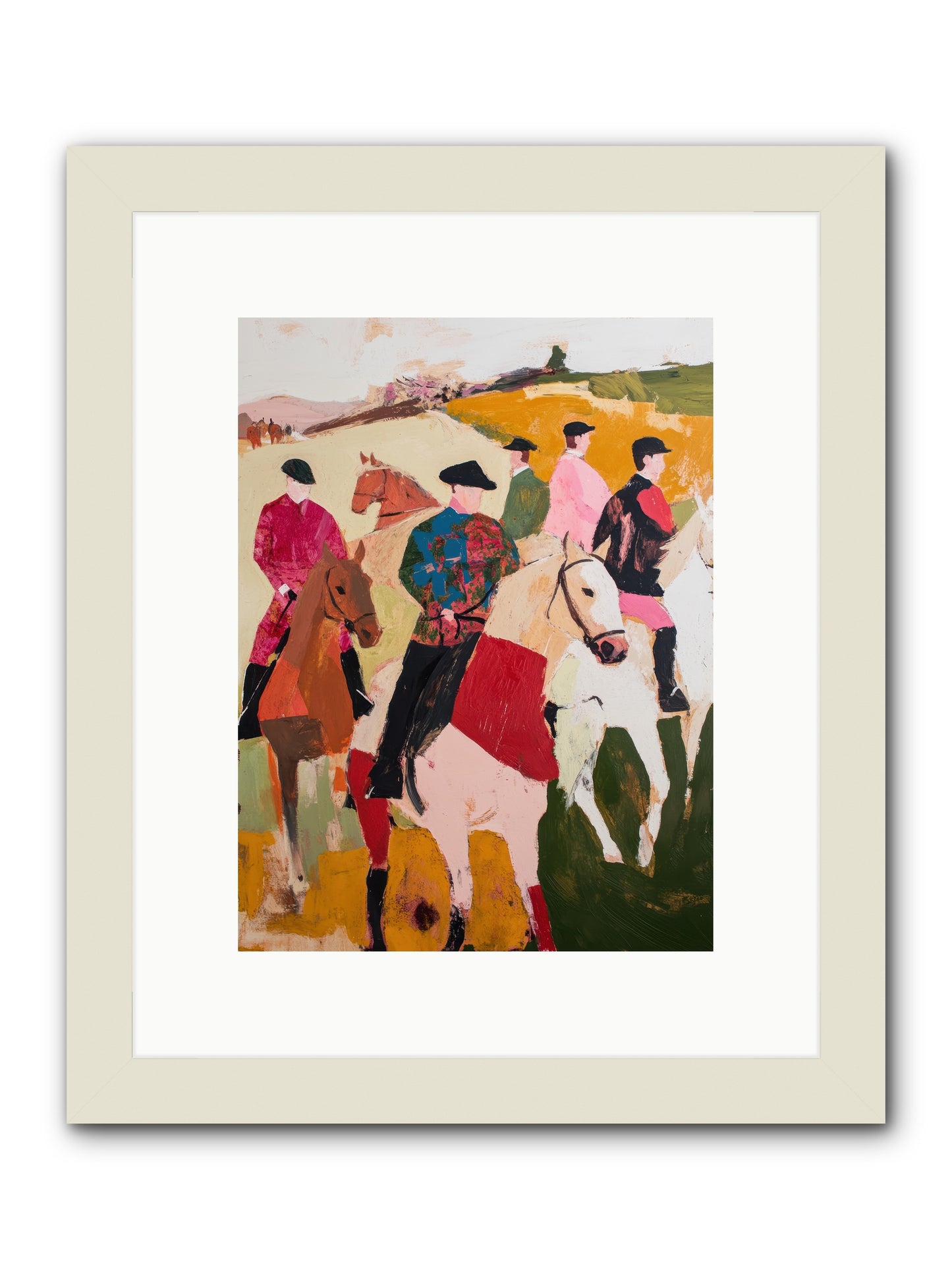 Curious Foxhunter No.1 -- Framed Print - White 9x12