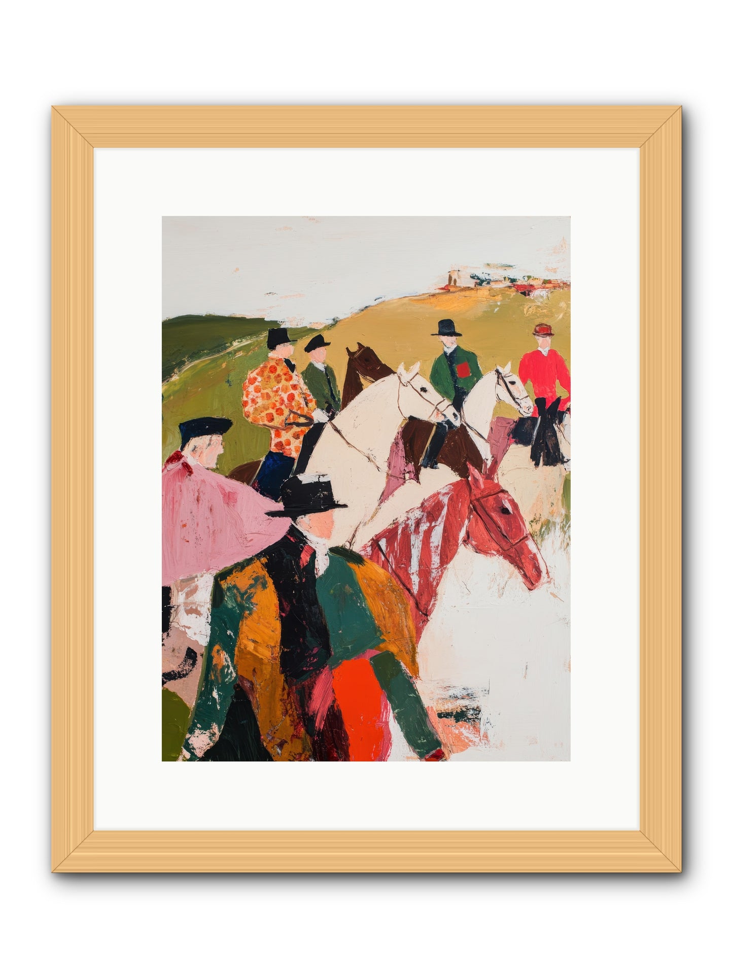 Curious Foxhunter No.2 -- Framed Print - Natural 12x16