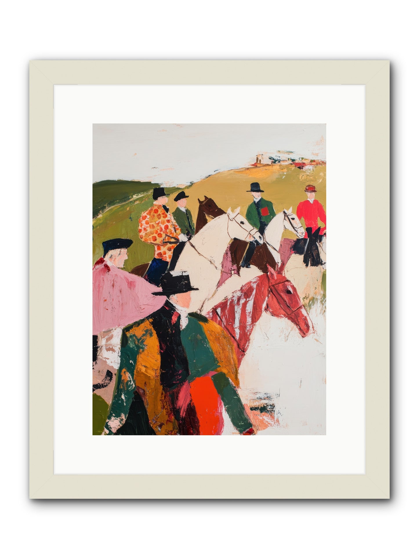 Curious Foxhunter No.2 -- Framed Print - White 12x16
