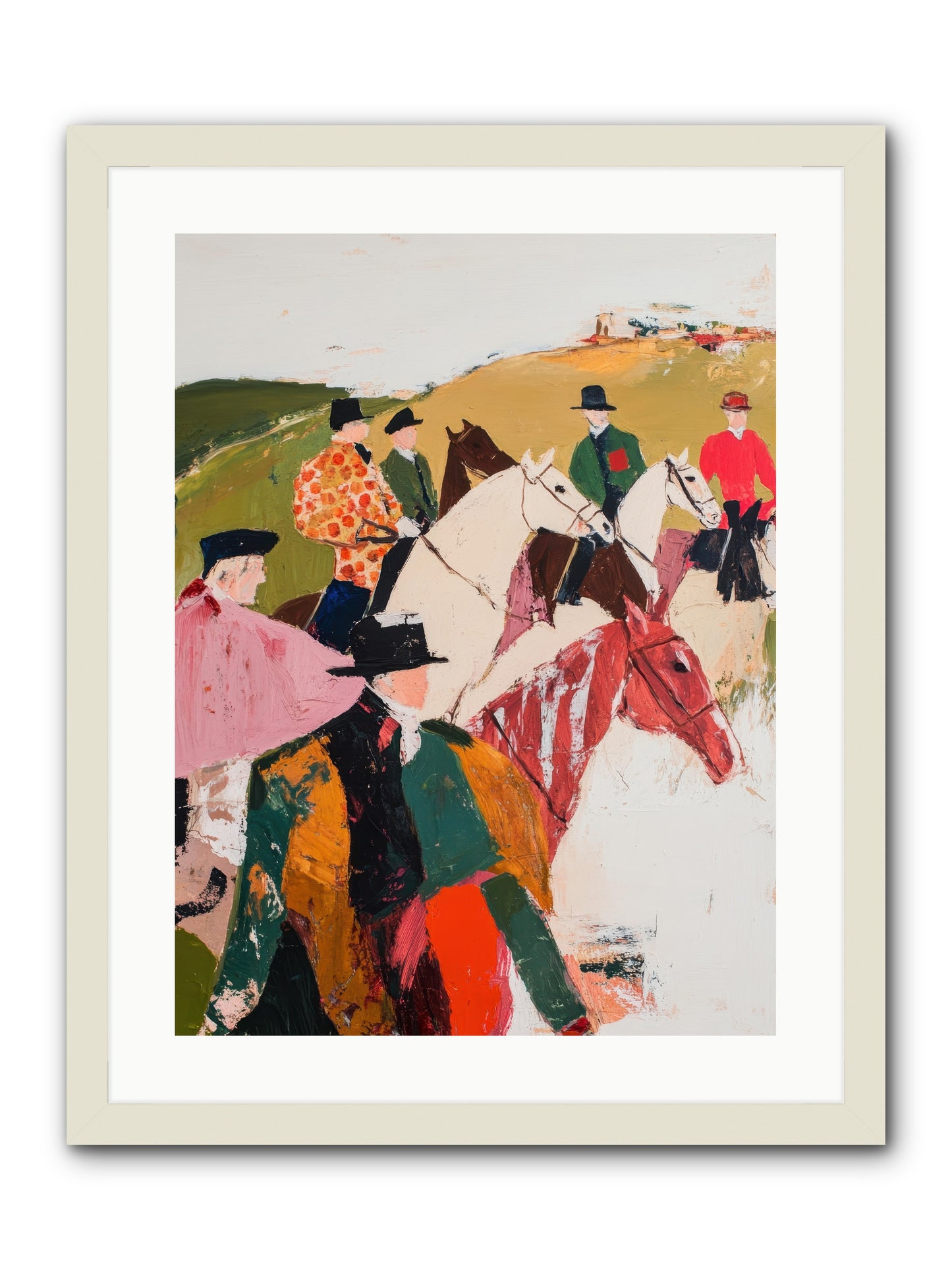 Curious Foxhunter No.2 -- Framed Print - White 18x24