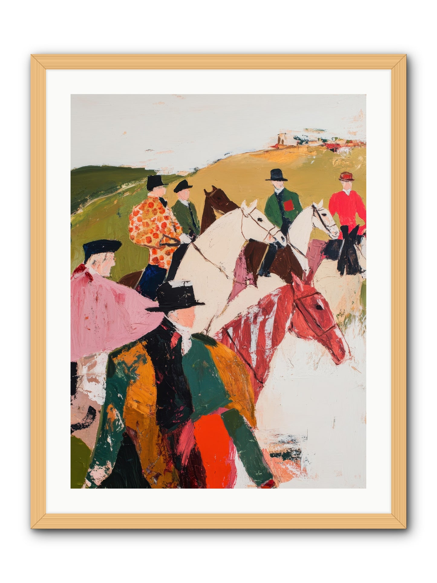 Curious Foxhunter No.2 -- Framed Print - Natural 24x32