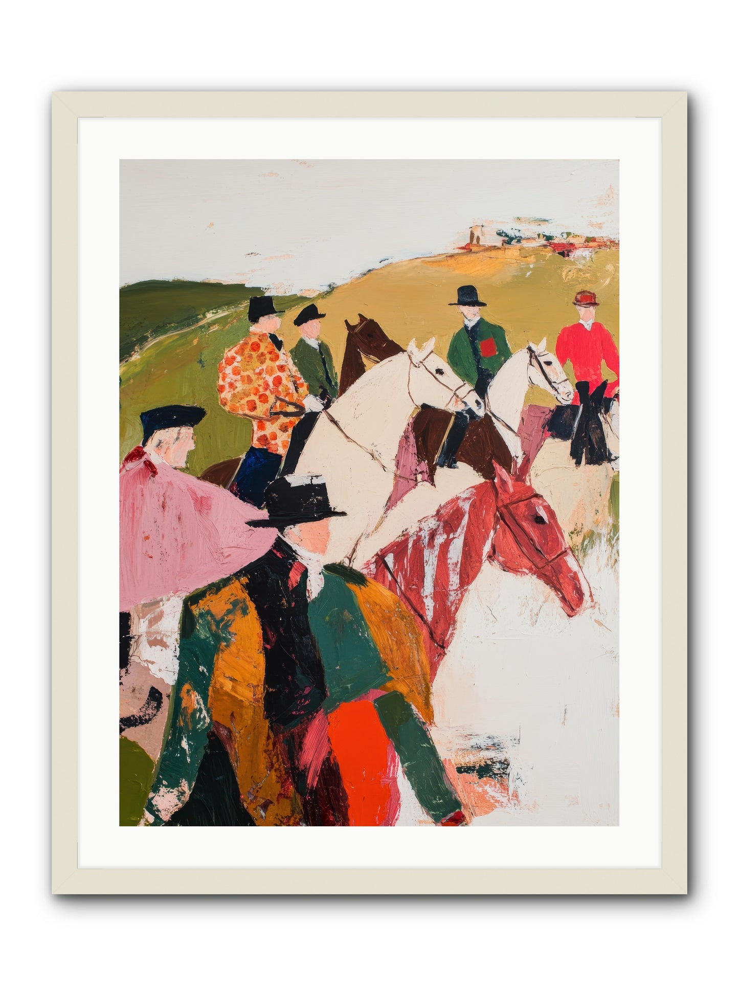 Curious Foxhunter No.2 -- Framed Print - White 24x32