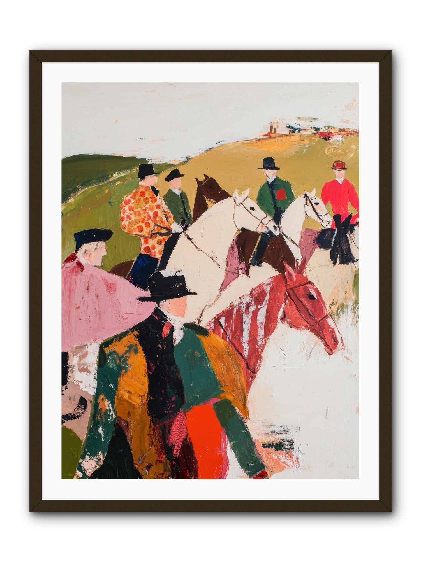 Curious Foxhunter No.2 -- Framed Print - Black 30x40
