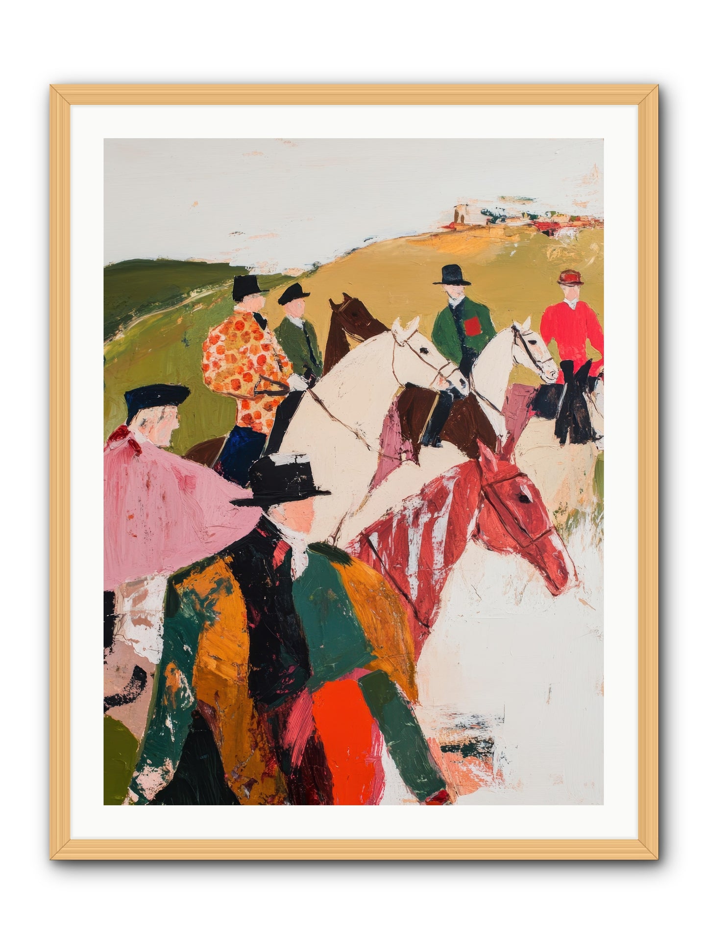 Curious Foxhunter No.2 -- Framed Print - Natural 30x40