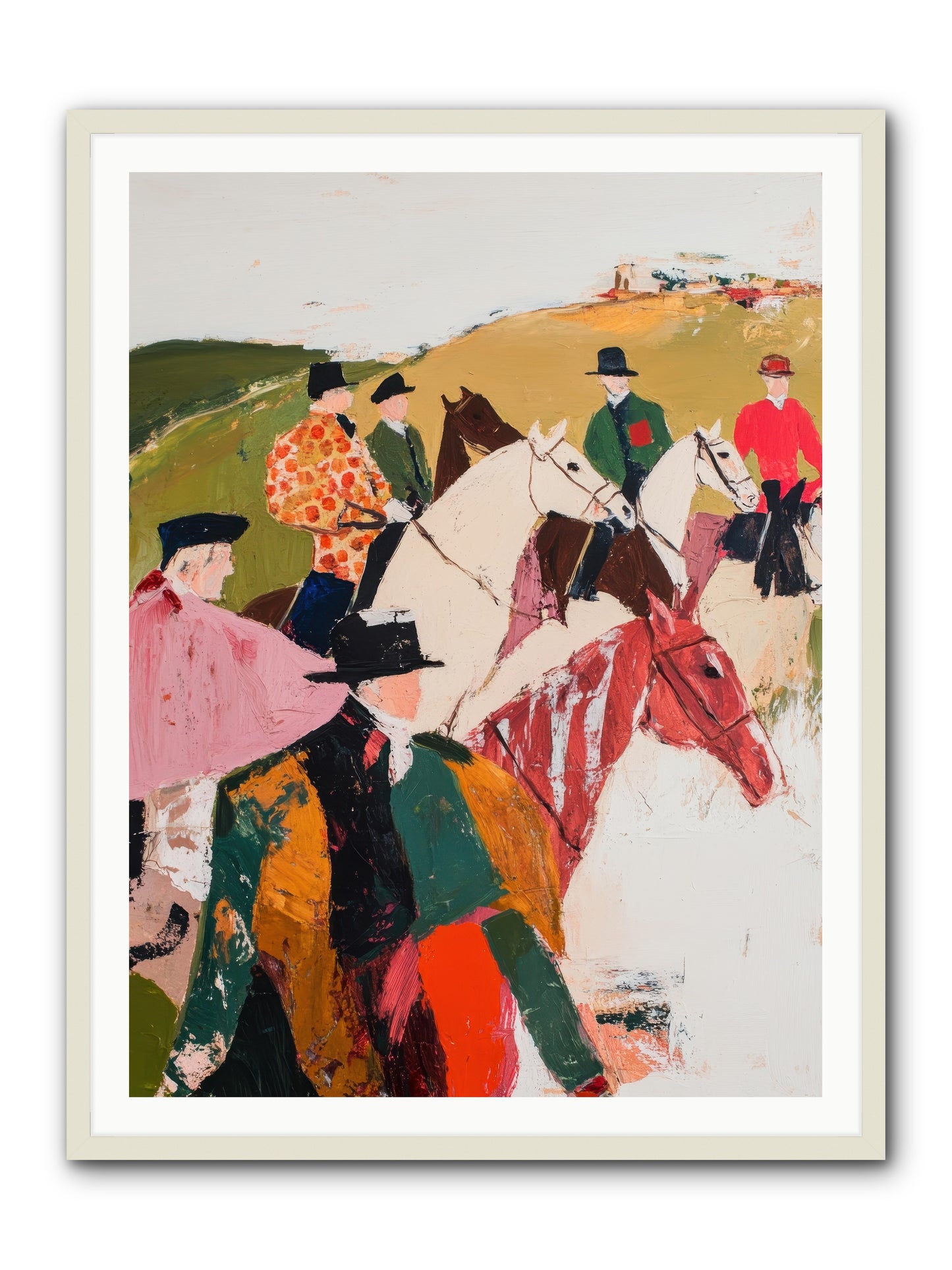 Curious Foxhunter No.2 -- Framed Print - White 36x48