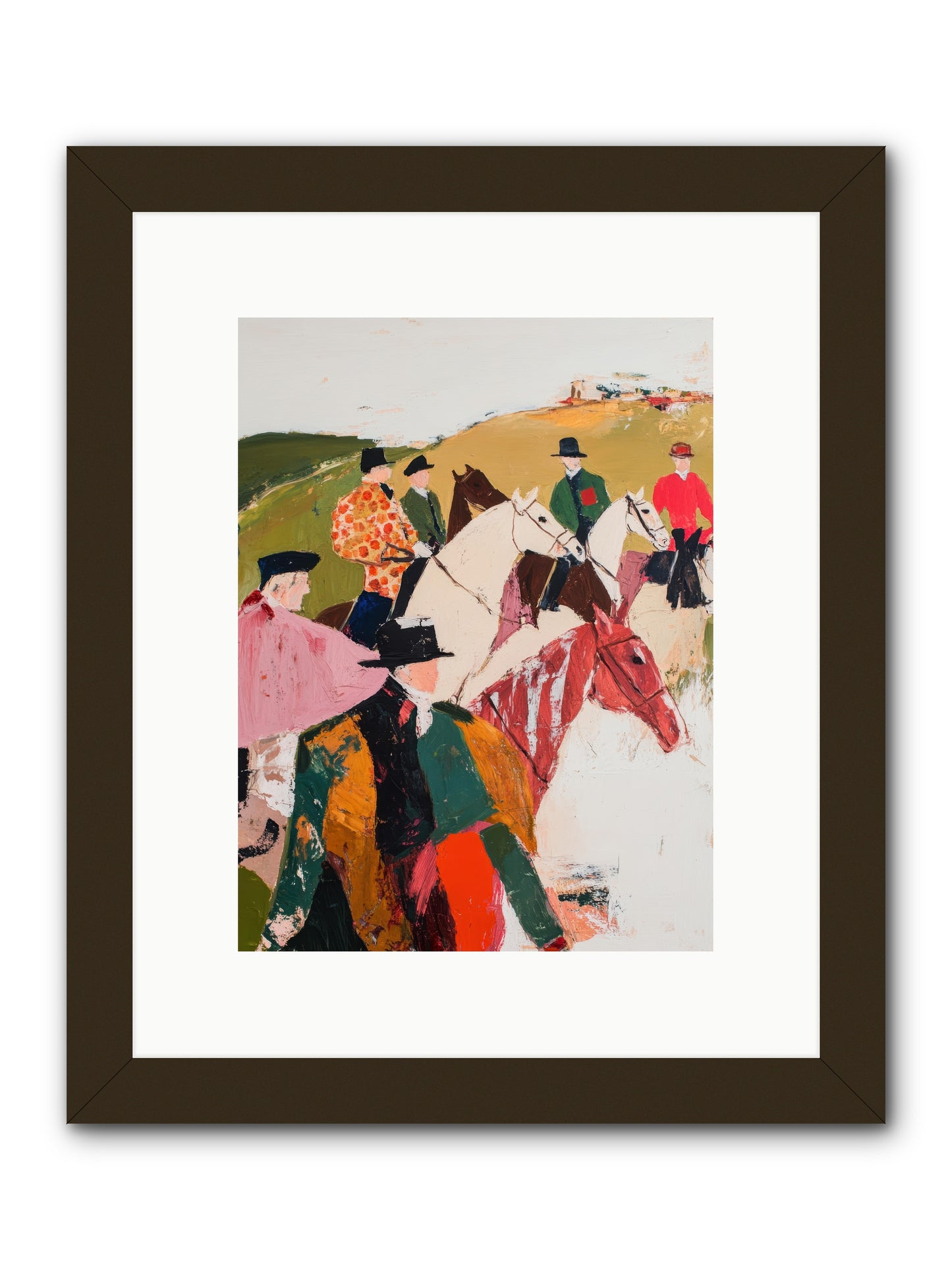 Curious Foxhunter No.2 -- Framed Print - Black 9x12