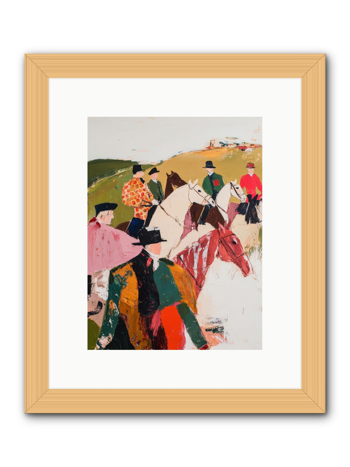 Curious Foxhunter No.2 -- Framed Print - Natural 9x12