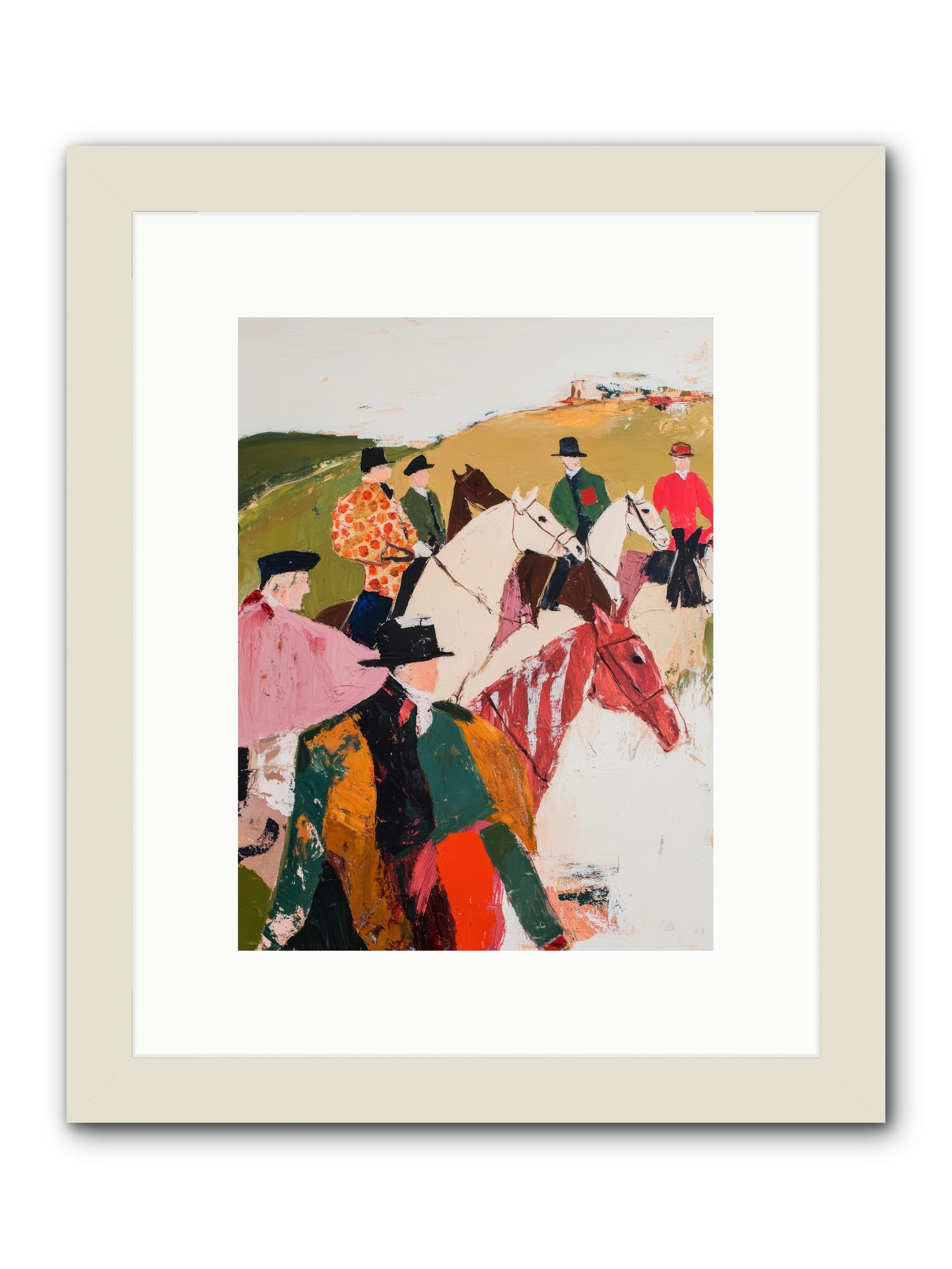 Curious Foxhunter No.2 -- Framed Print - White 9x12