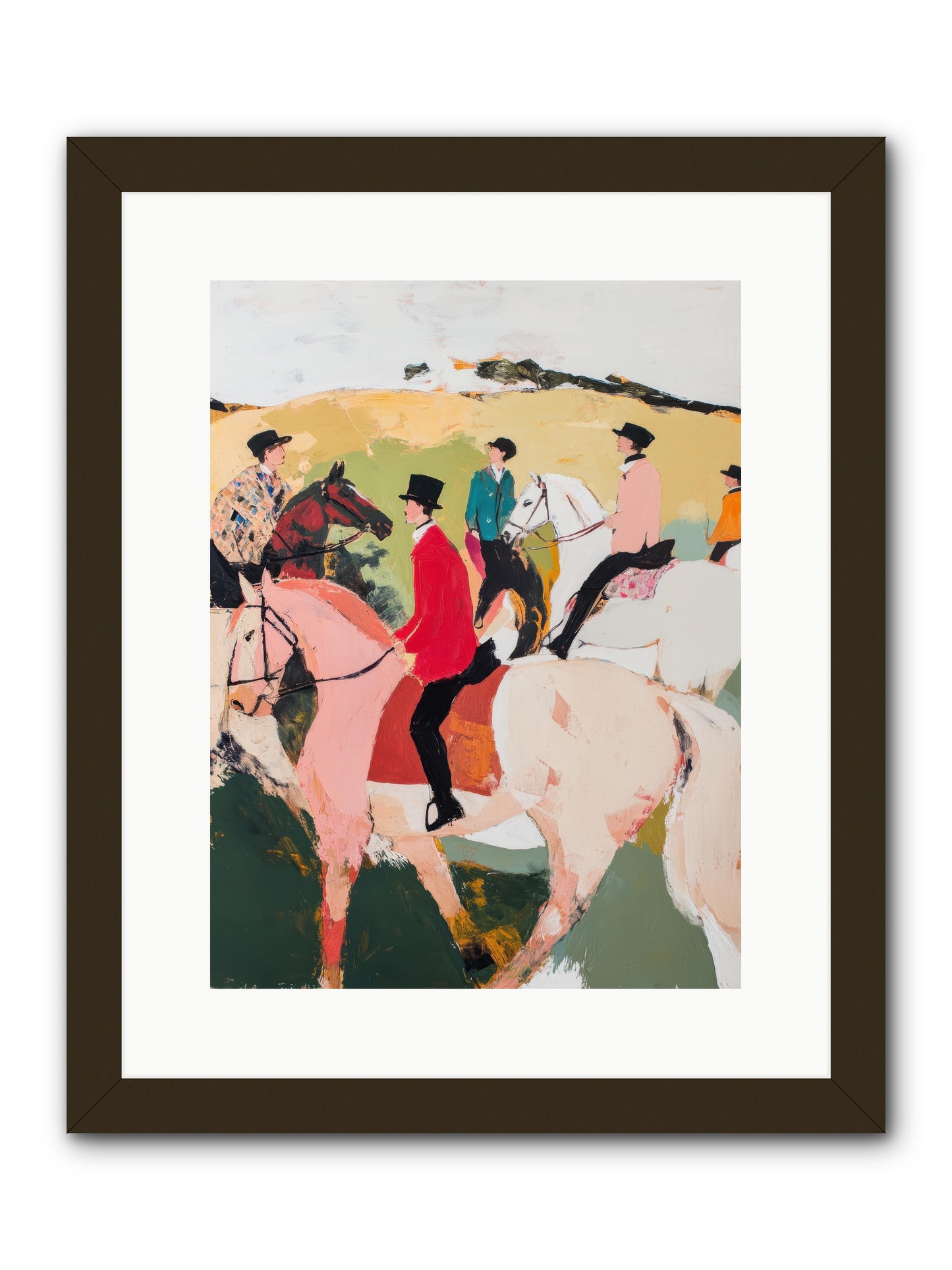 Curious Foxhunter No.3 -- Framed Print - Black 12x16