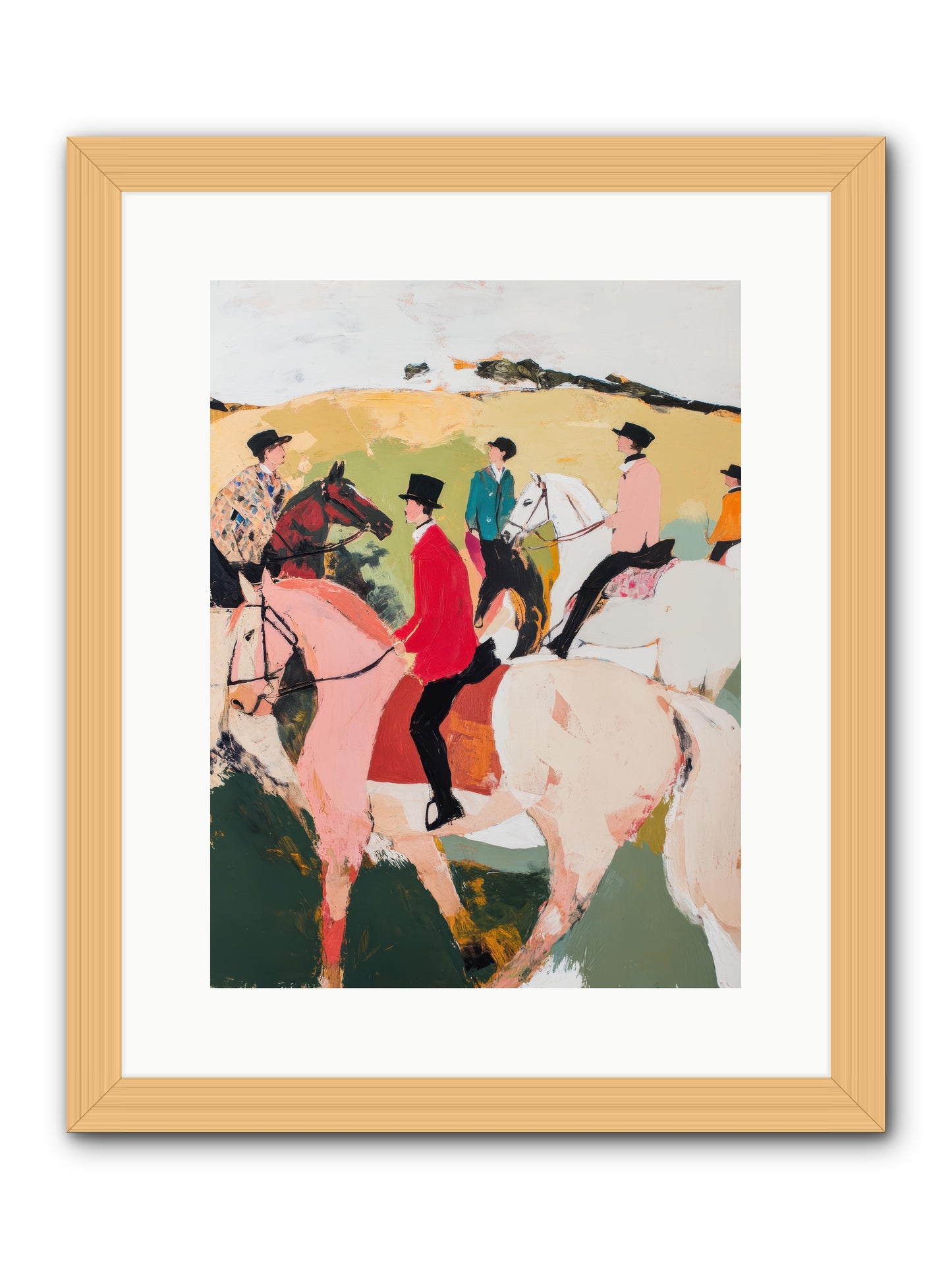 Curious Foxhunter No.3 -- Framed Print - Natural 12x16