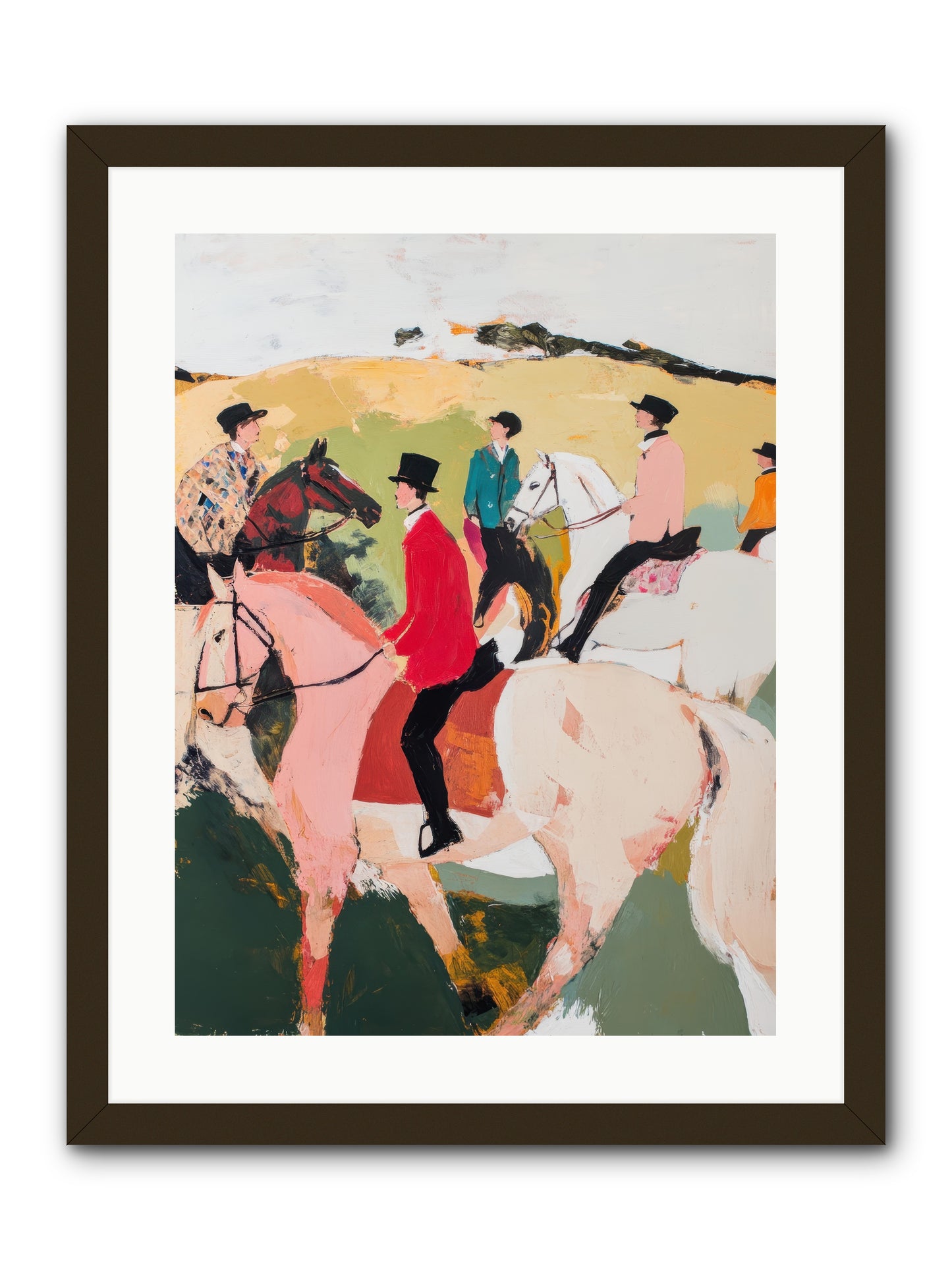 Curious Foxhunter No.3 -- Framed Print - Black 18x24