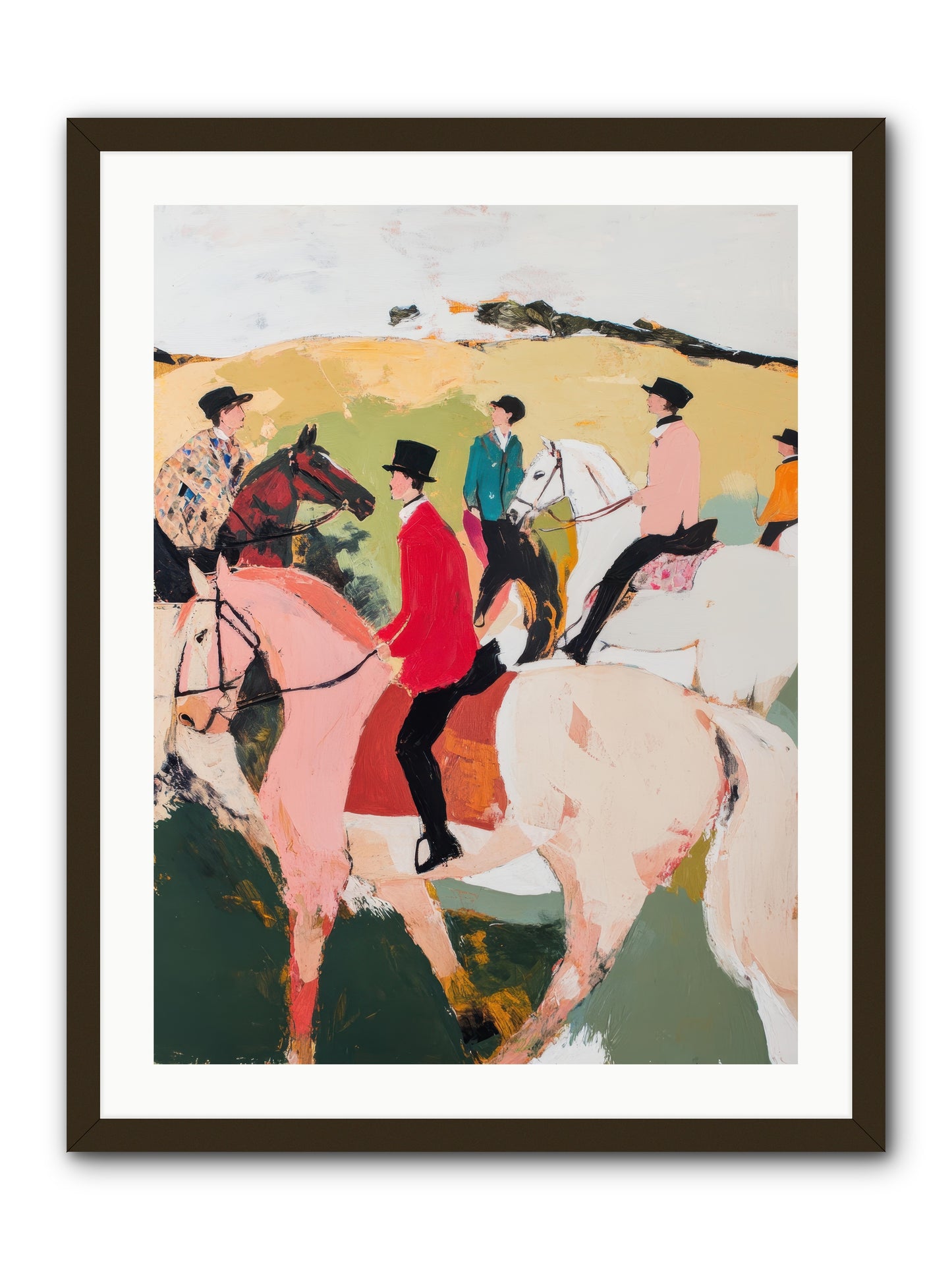 Curious Foxhunter No.3 -- Framed Print - Black 24x32