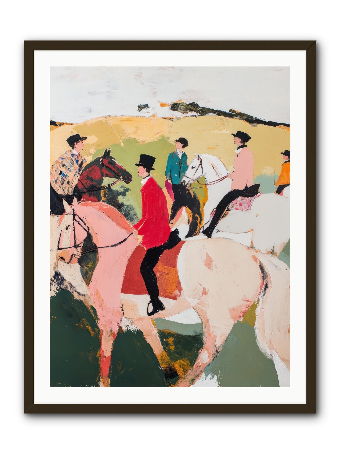 Curious Foxhunter No.3 -- Framed Print - Black 30x40