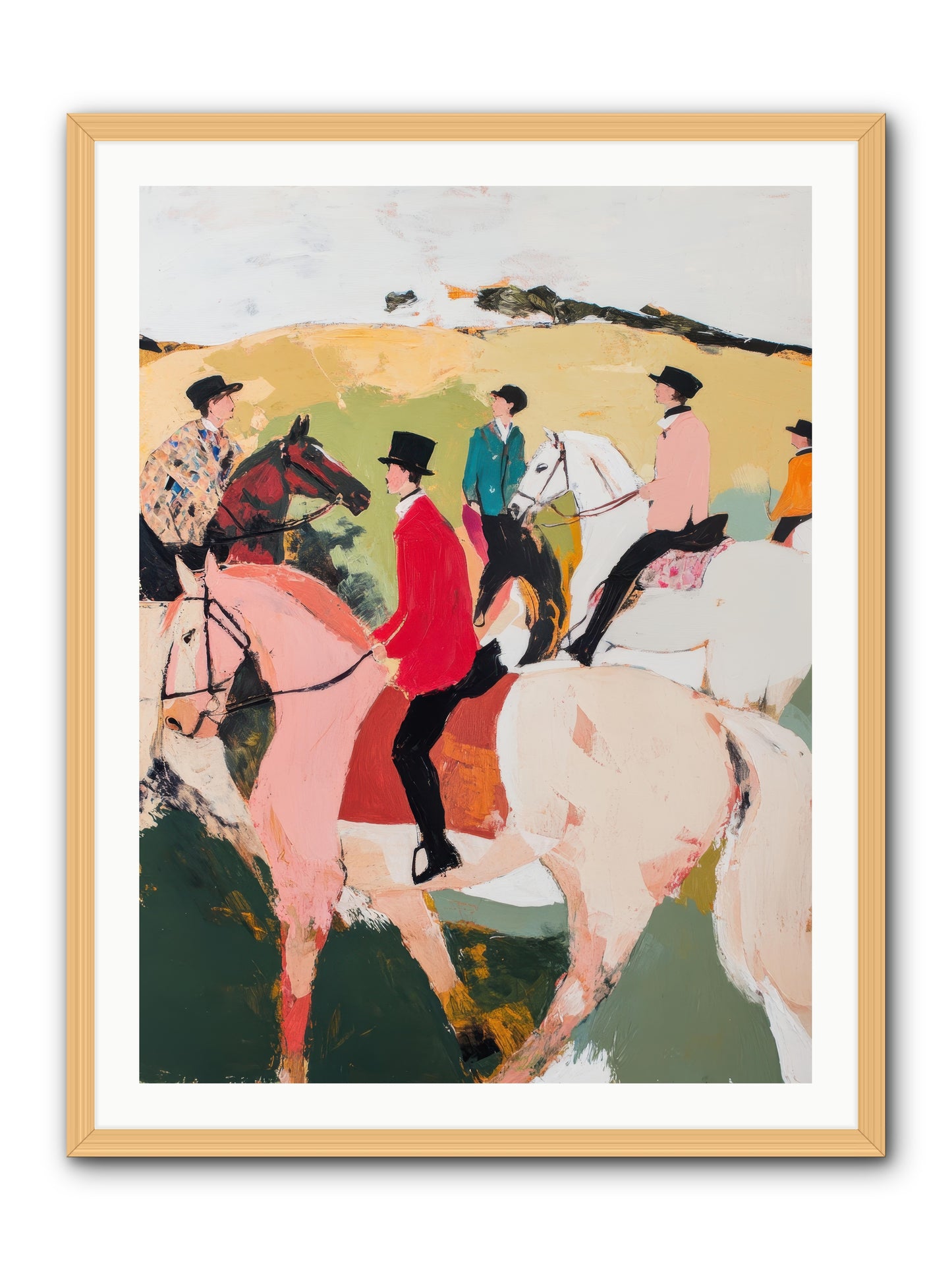 Curious Foxhunter No.3 -- Framed Print - Natural 30x40