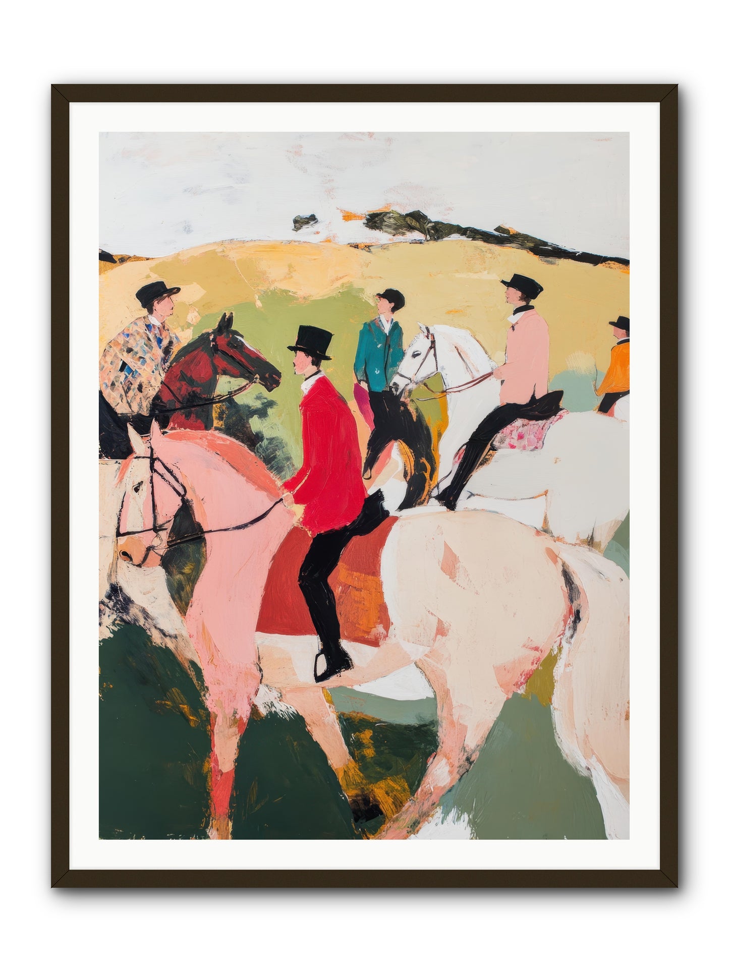 Curious Foxhunter No.3 -- Framed Print - Black 36x48