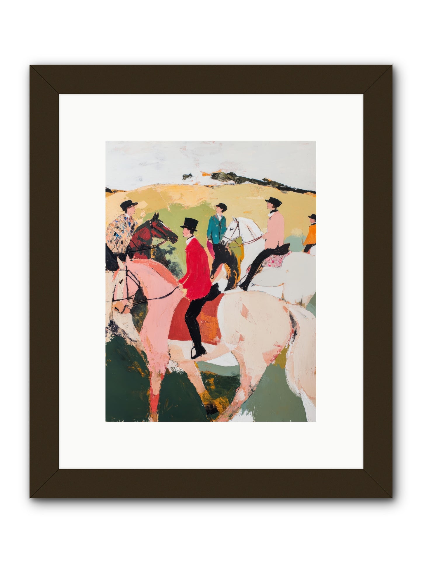 Curious Foxhunter No.3 -- Framed Print - Black 9x12