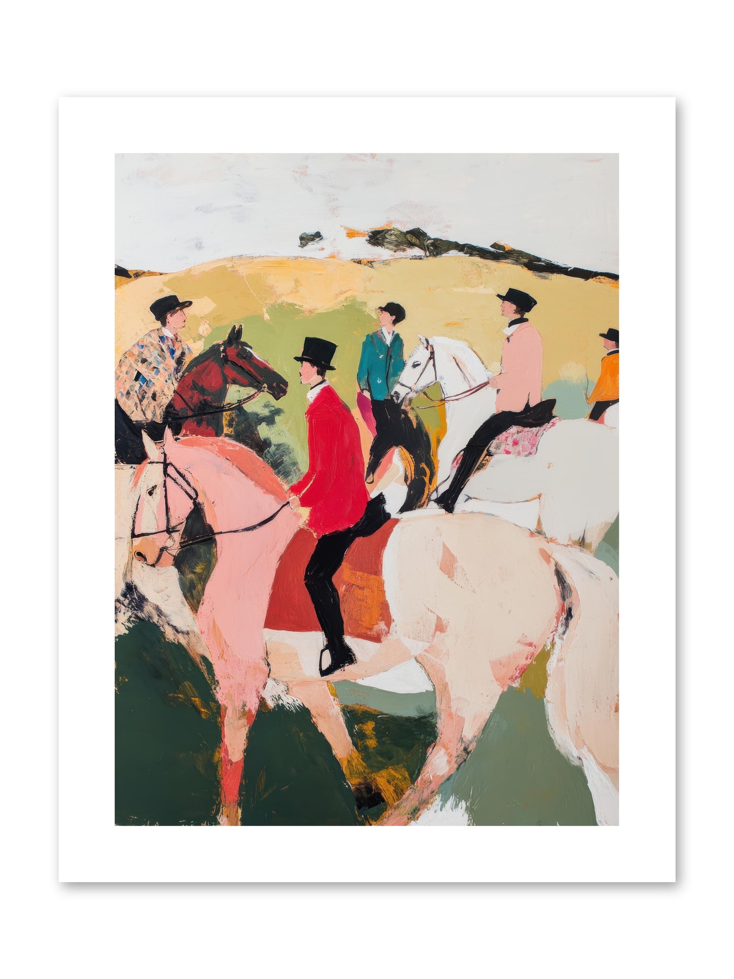 Curious Foxhunter No.3 -- Loose Canvas Print 9x12