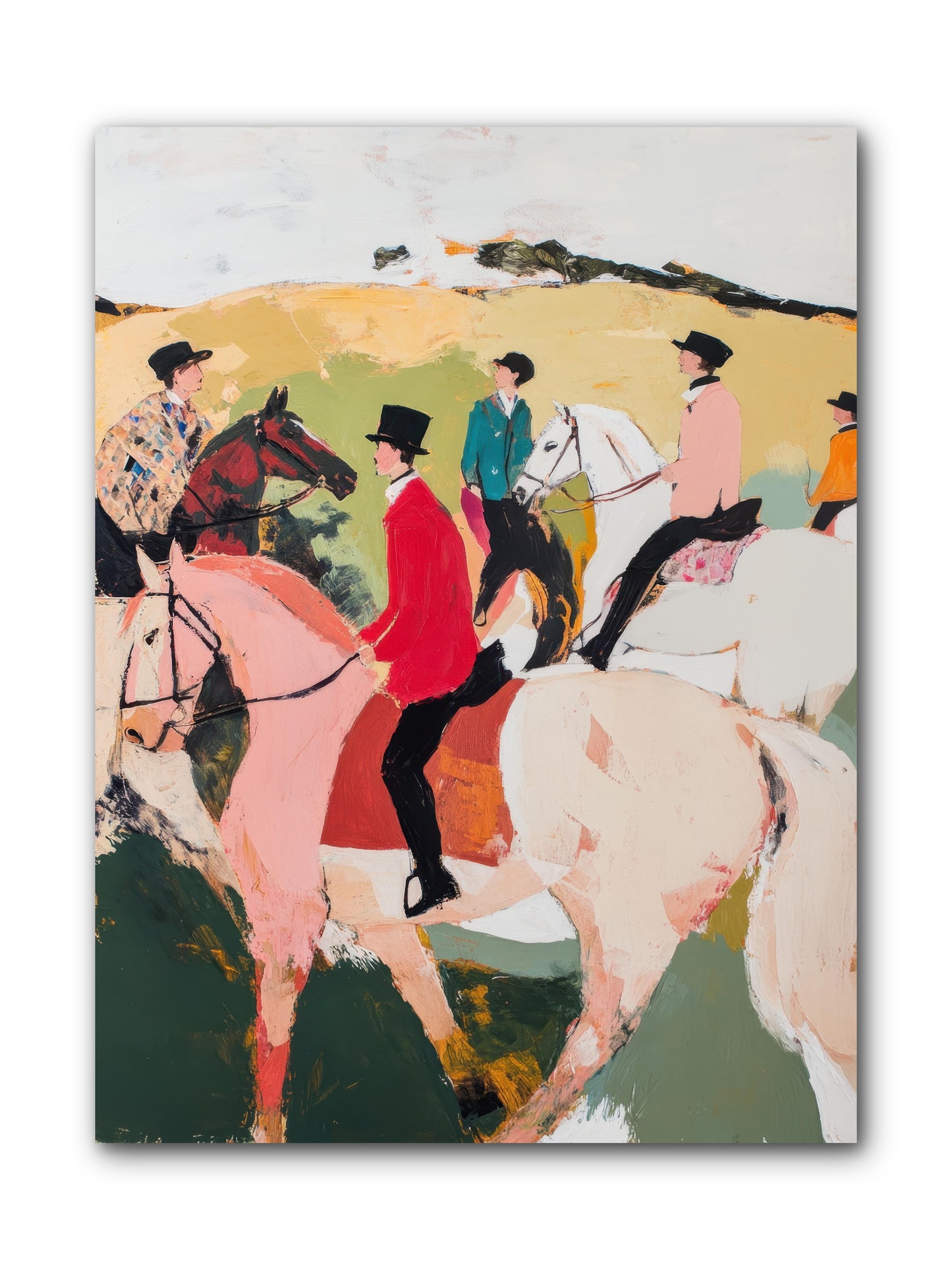 Curious Foxhunter No.3 -- Wrapped Canvas 9x12