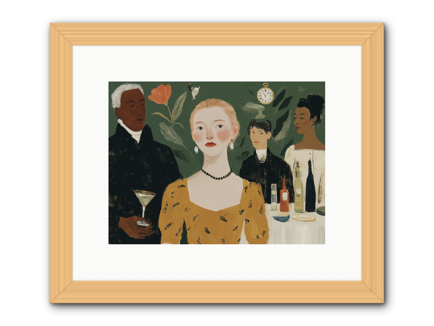 Curious Minds -- Framed Print - Natural 12x9
