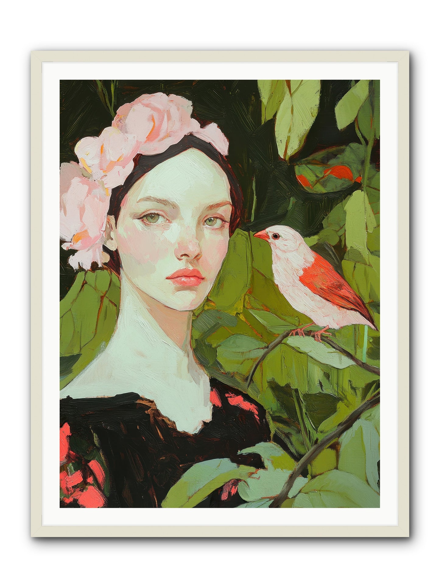 Currents Of Memory -- Framed Print - White 36x48