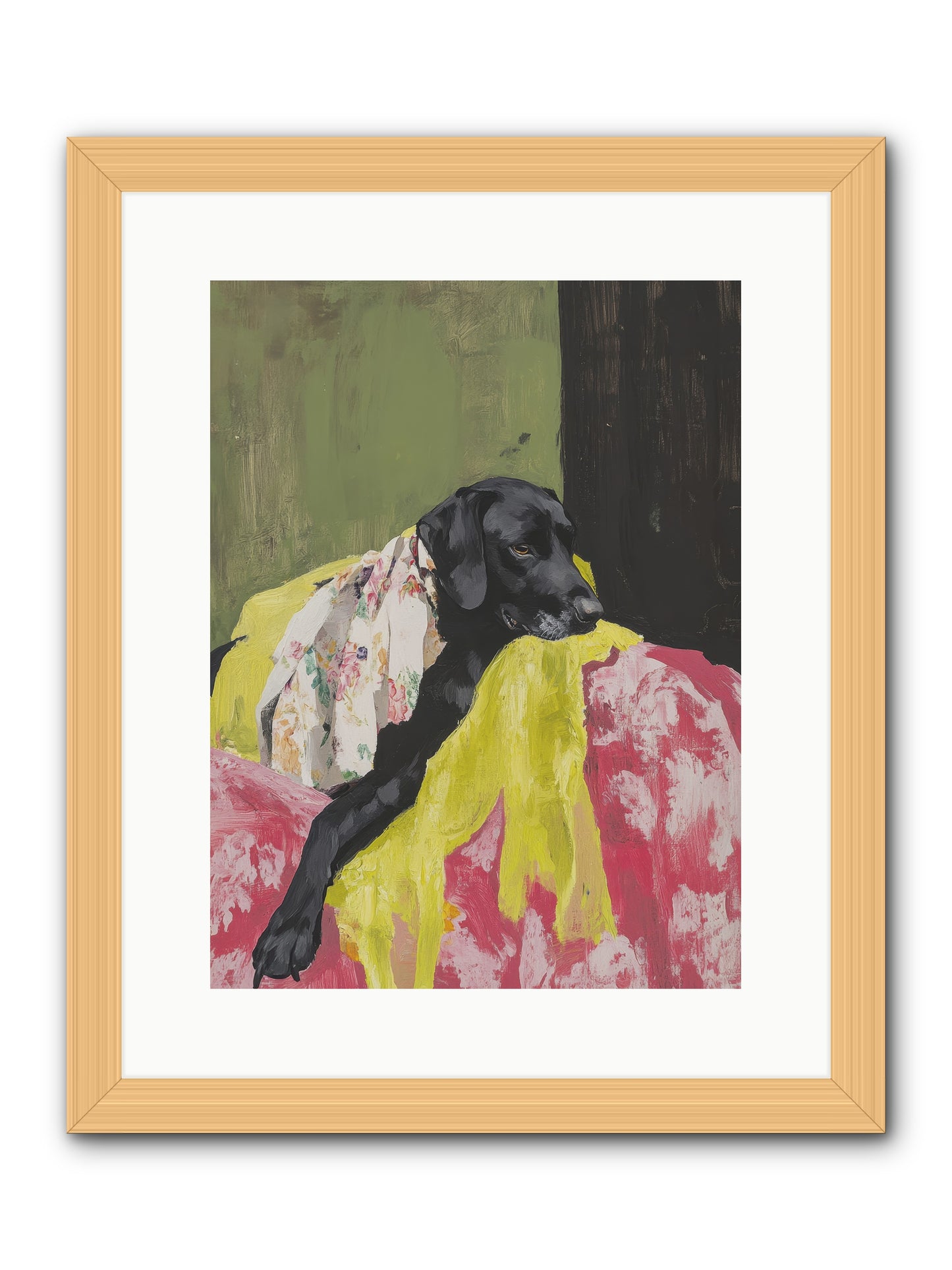 Dahlia -- Framed Print - Natural 12x16