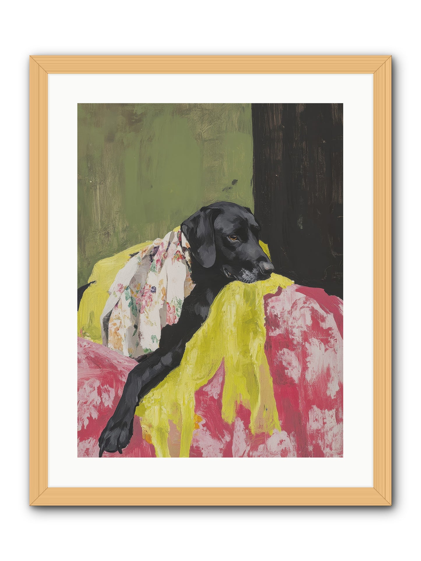Dahlia -- Framed Print - Natural 18x24