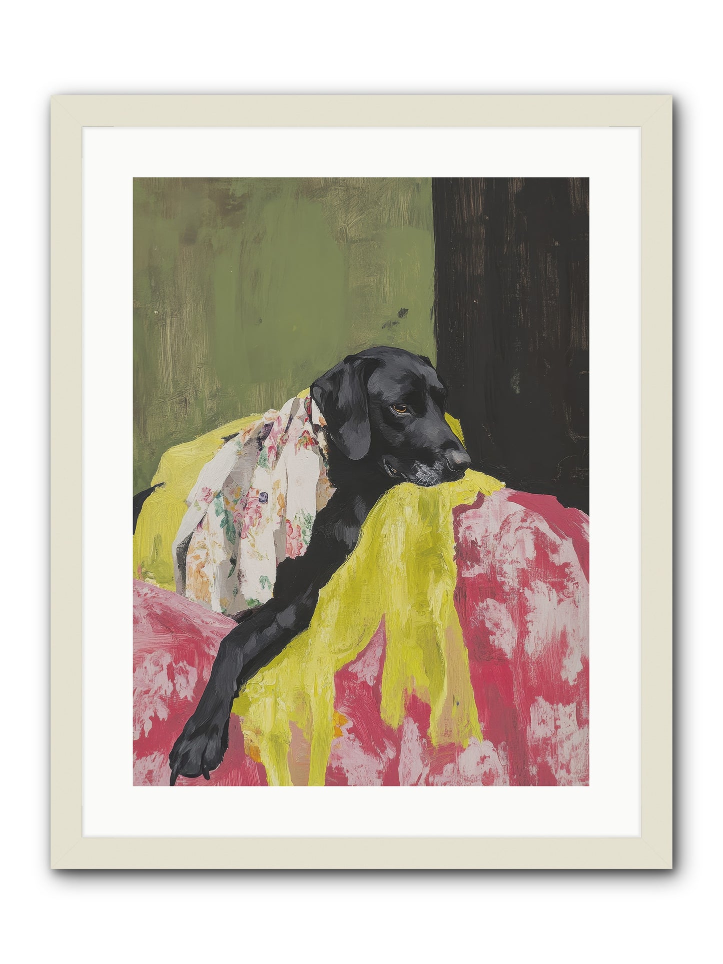 Dahlia -- Framed Print - White 18x24