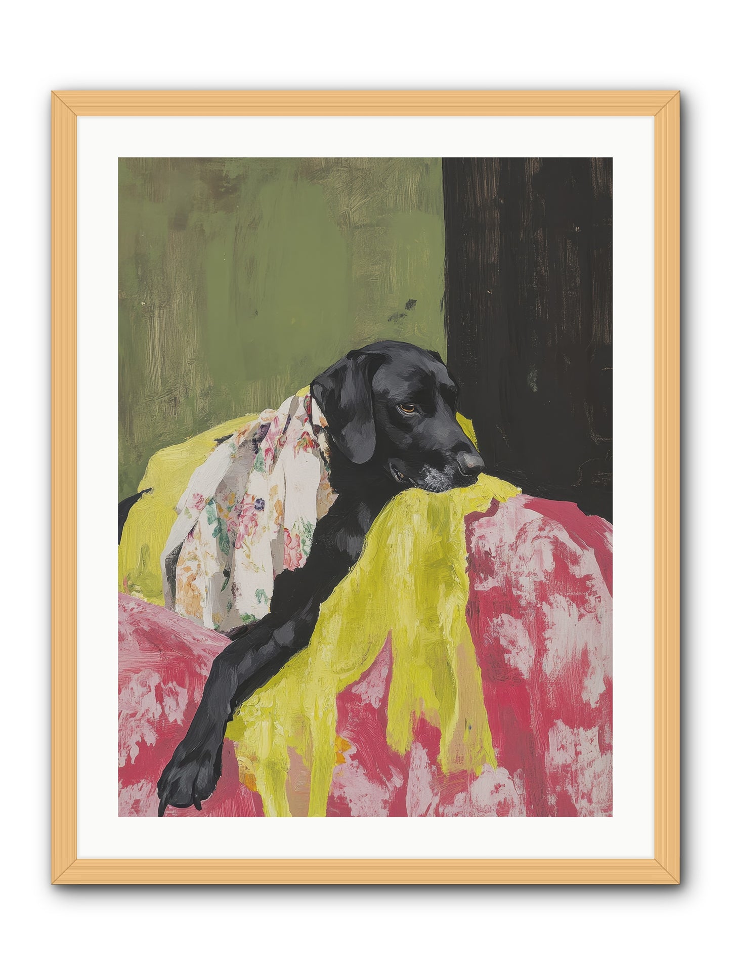 Dahlia -- Framed Print - Natural 24x32