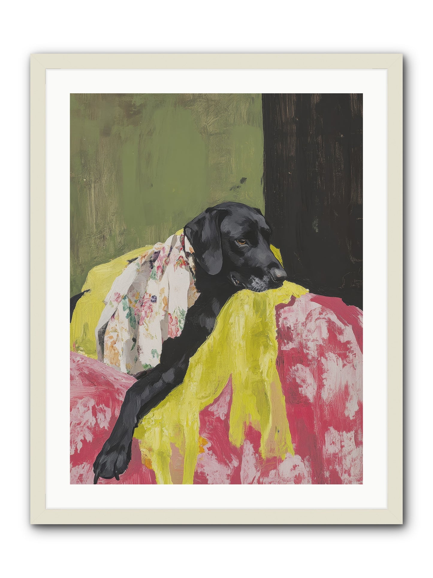 Dahlia -- Framed Print - White 24x32