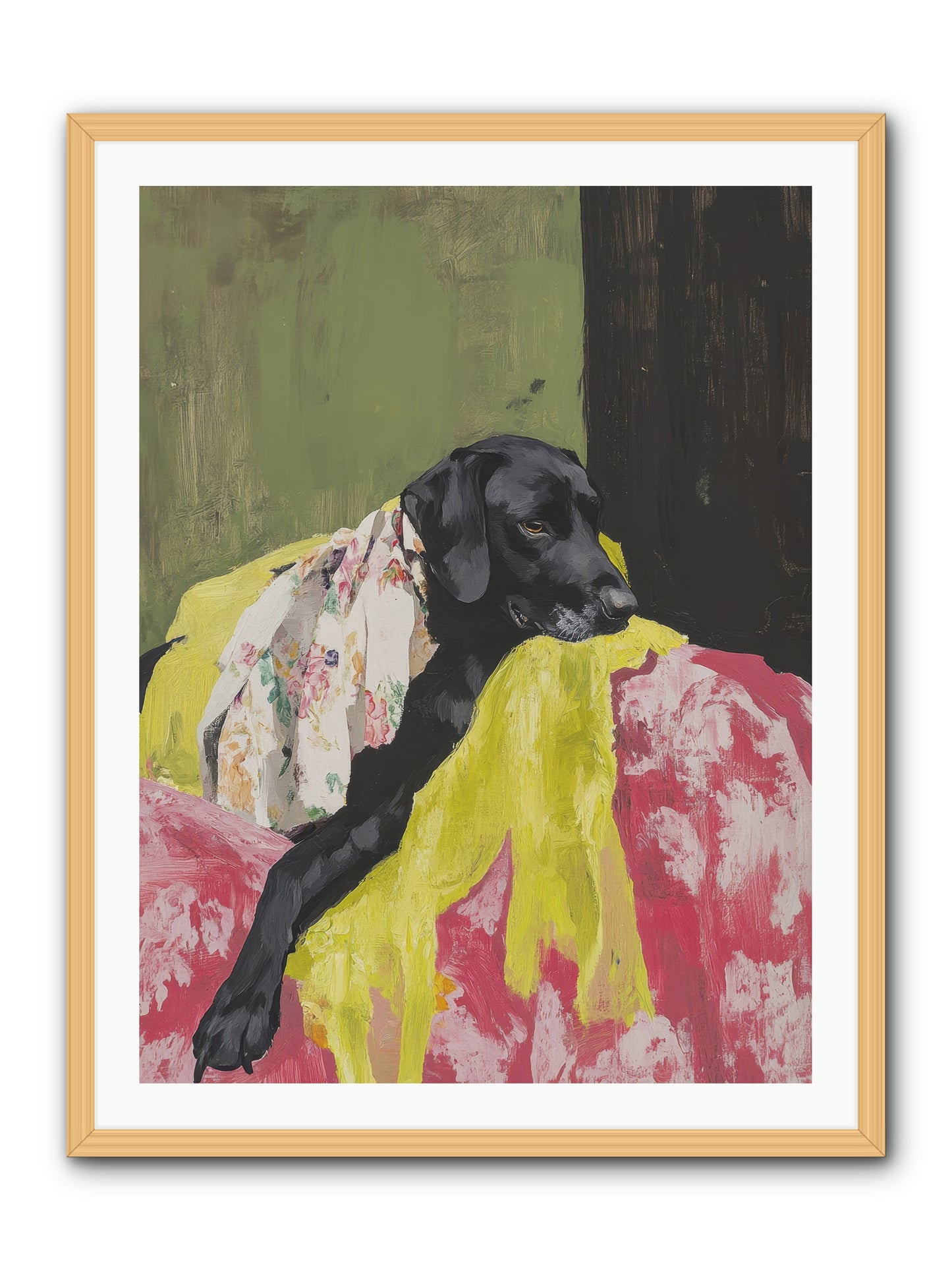 Dahlia -- Framed Print - Natural 30x40