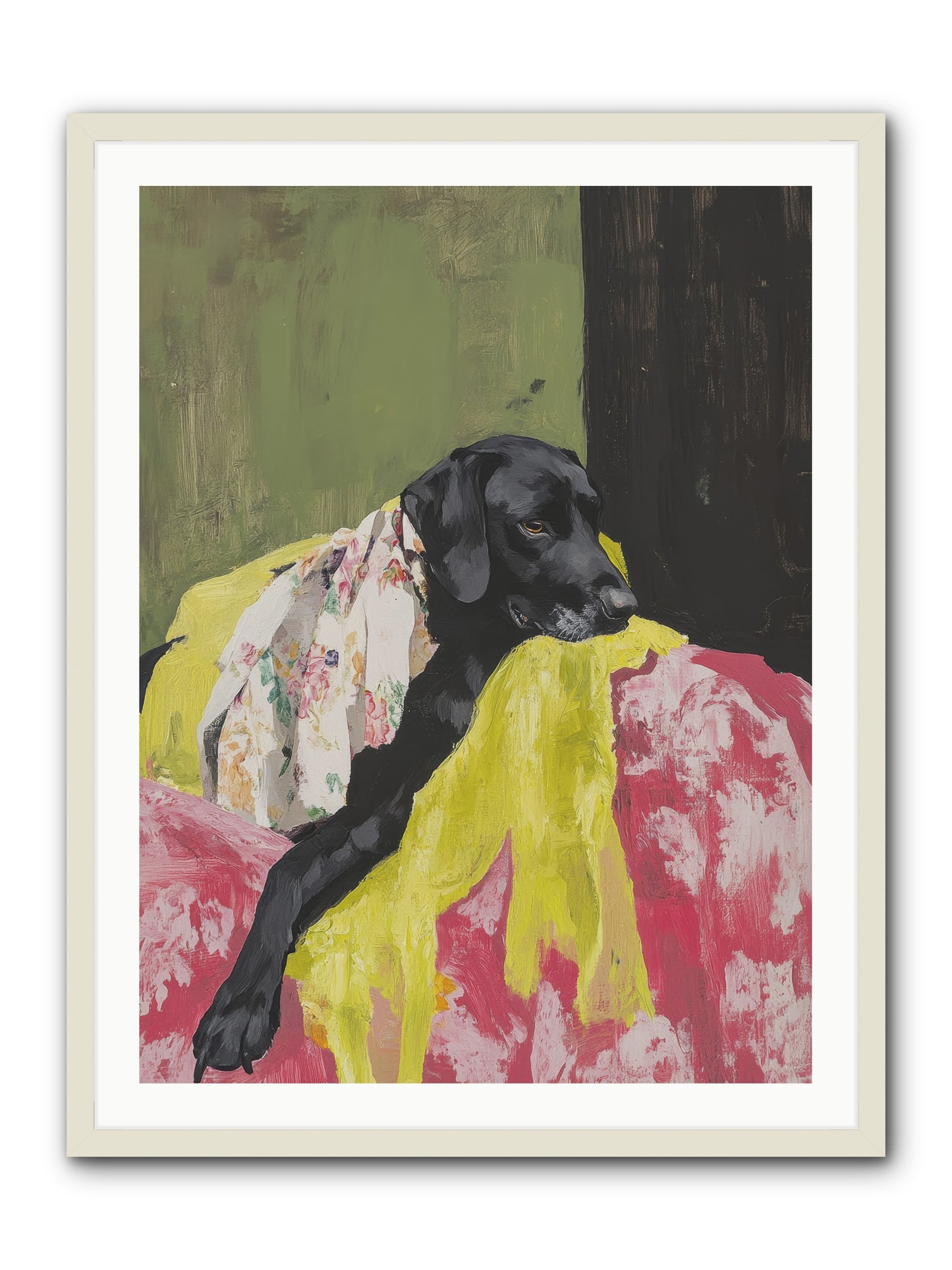 Dahlia -- Framed Print - White 30x40
