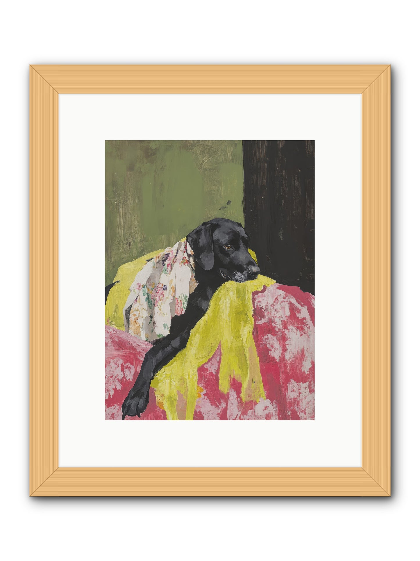 Dahlia -- Framed Print - Natural 9x12