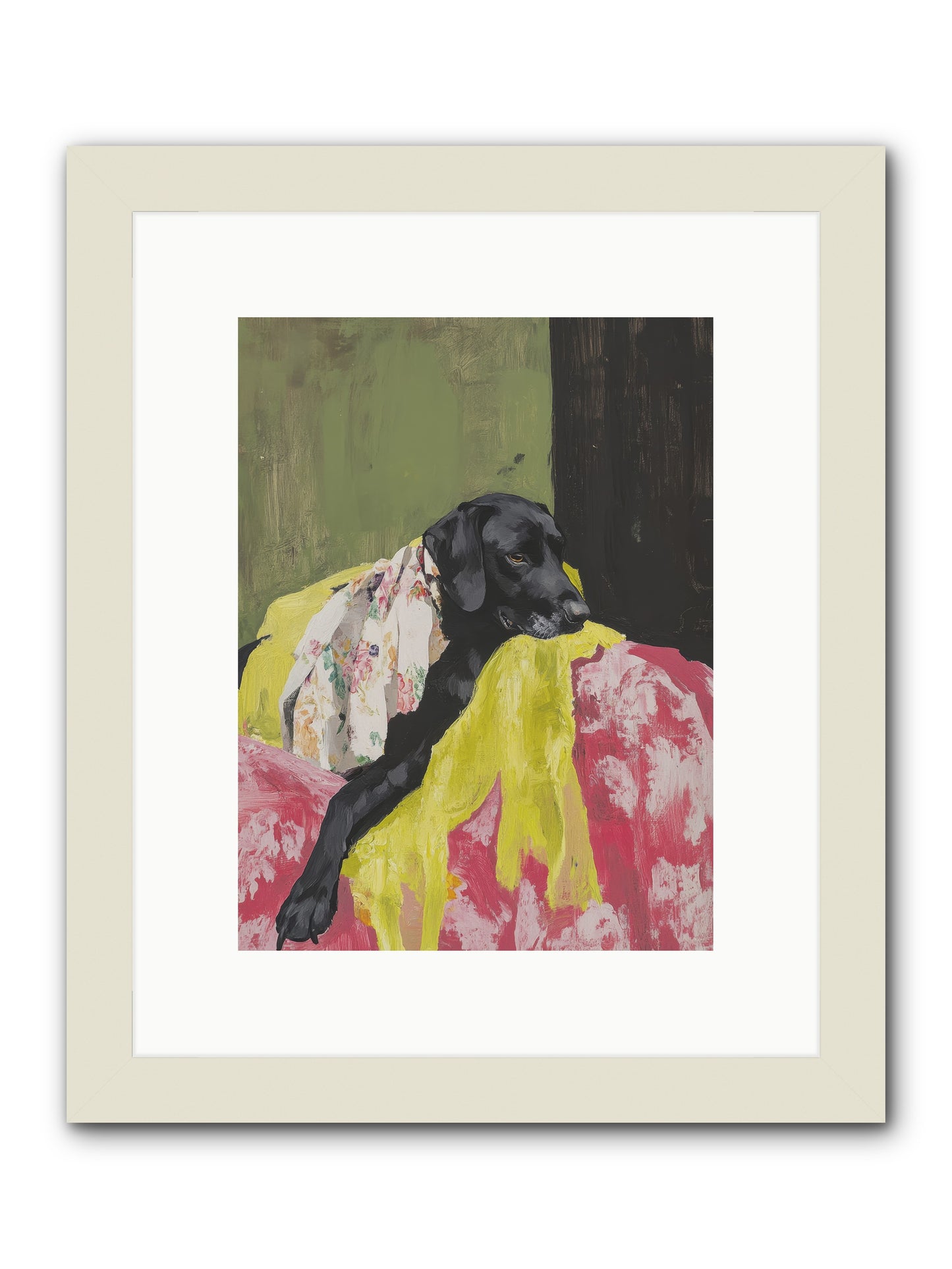 Dahlia -- Framed Print - White 9x12