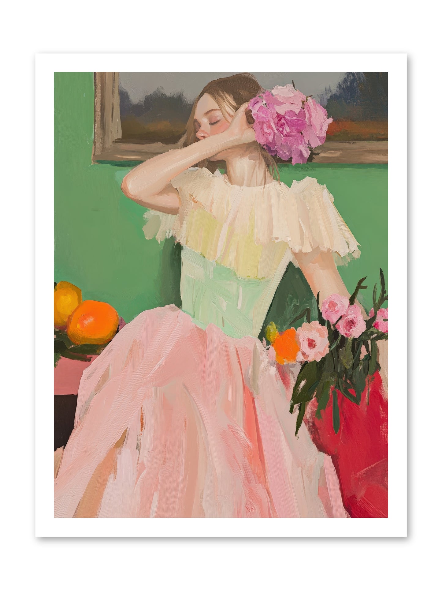 Dahlia Swan No.1-REZ -- Loose Canvas Print 18x24