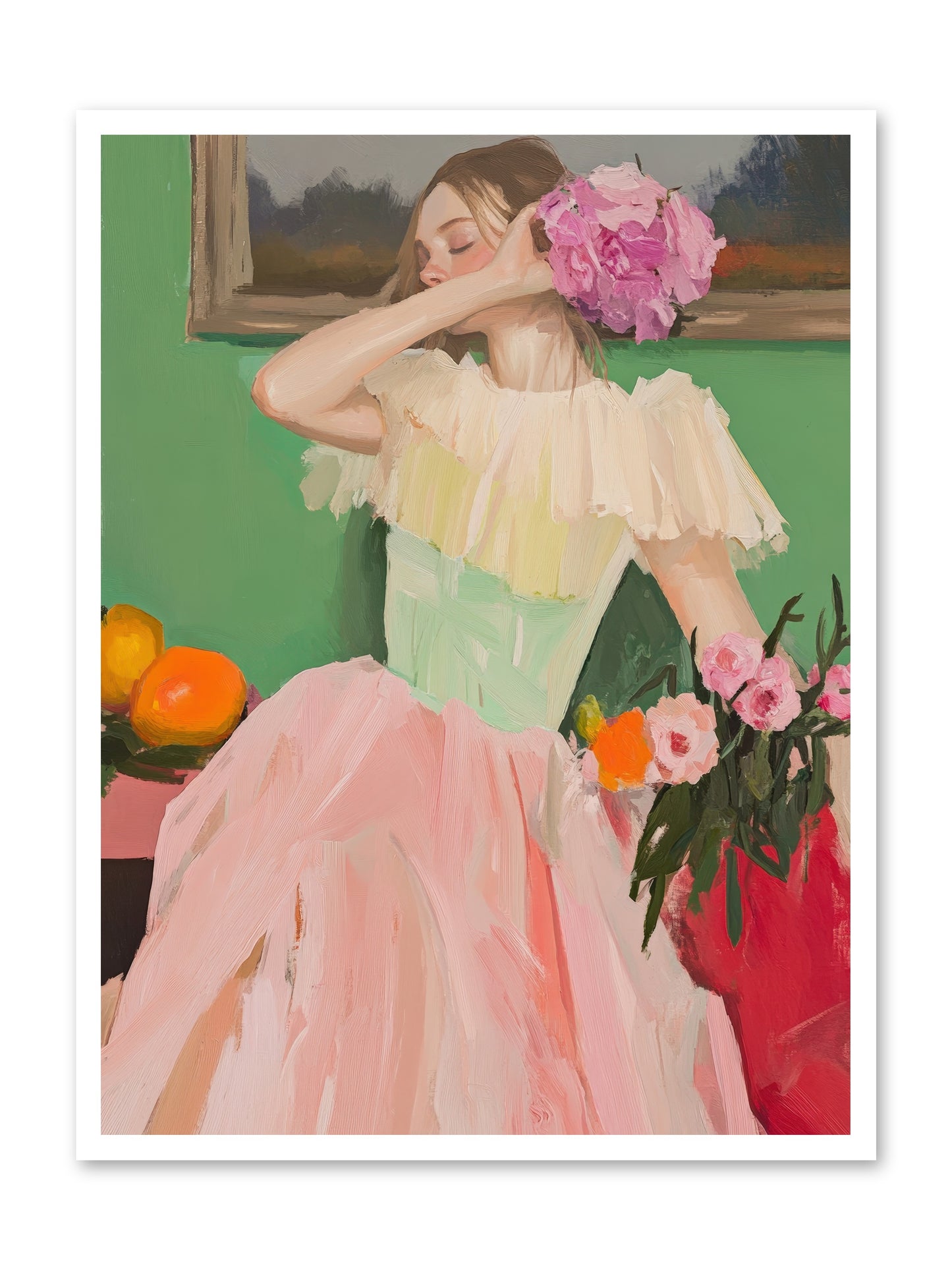 Dahlia Swan No.1-REZ -- Loose Canvas Print 30x40
