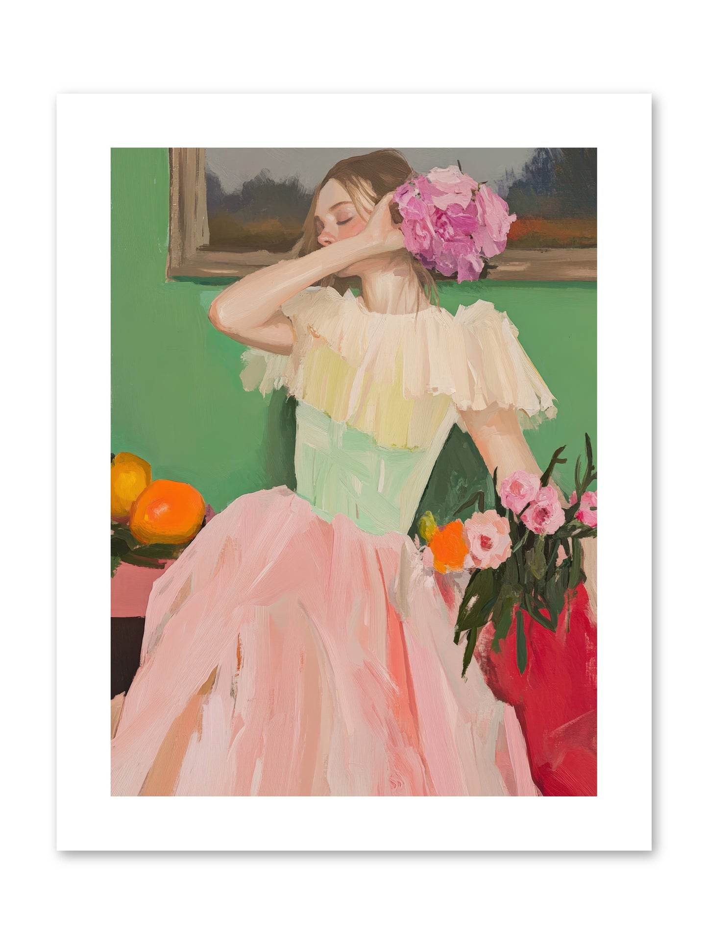 Dahlia Swan No.1-REZ -- Loose Canvas Print 9x12