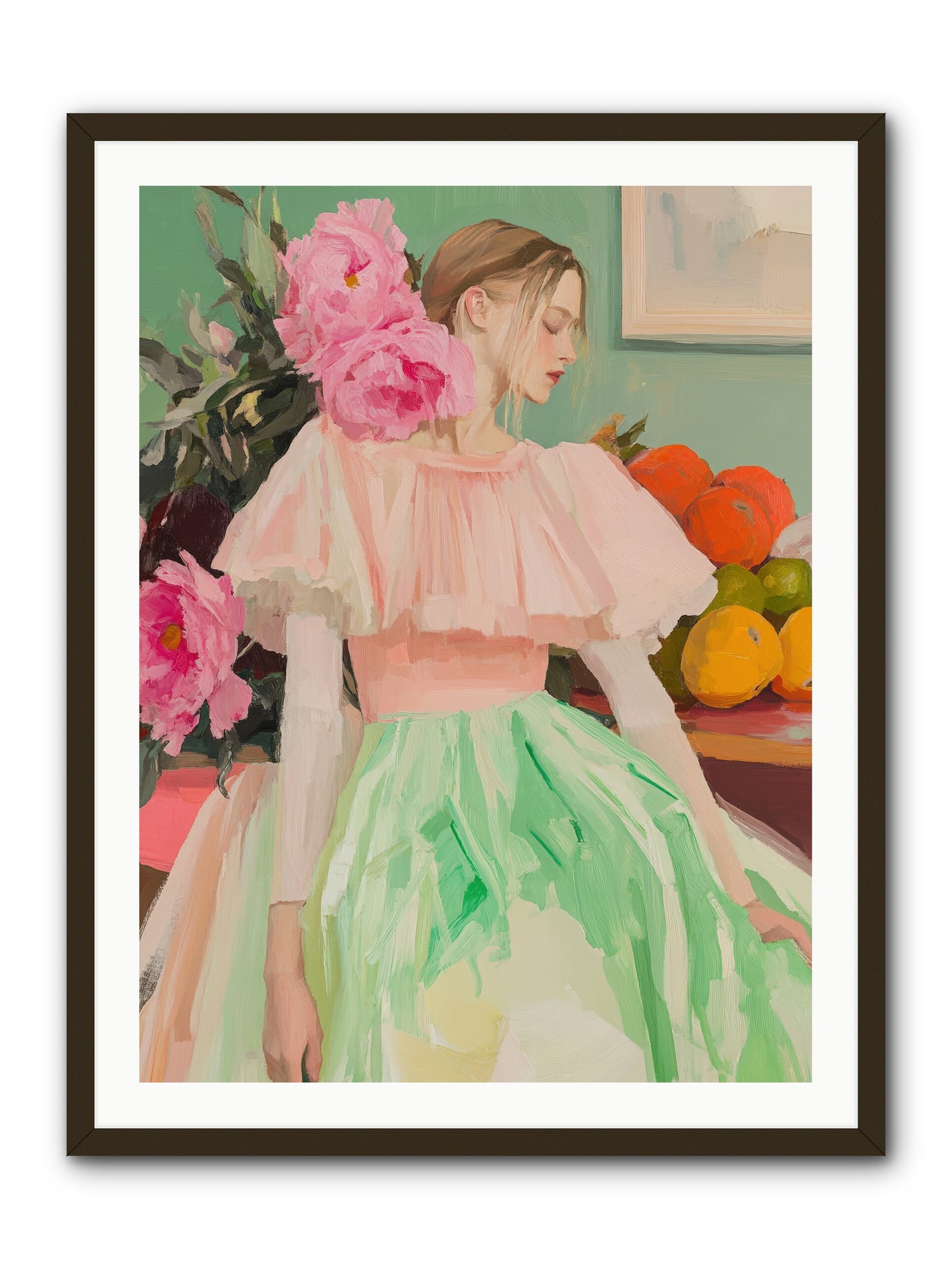 Dahlia Swan No.2-REZ -- Framed Print - Black 30x40