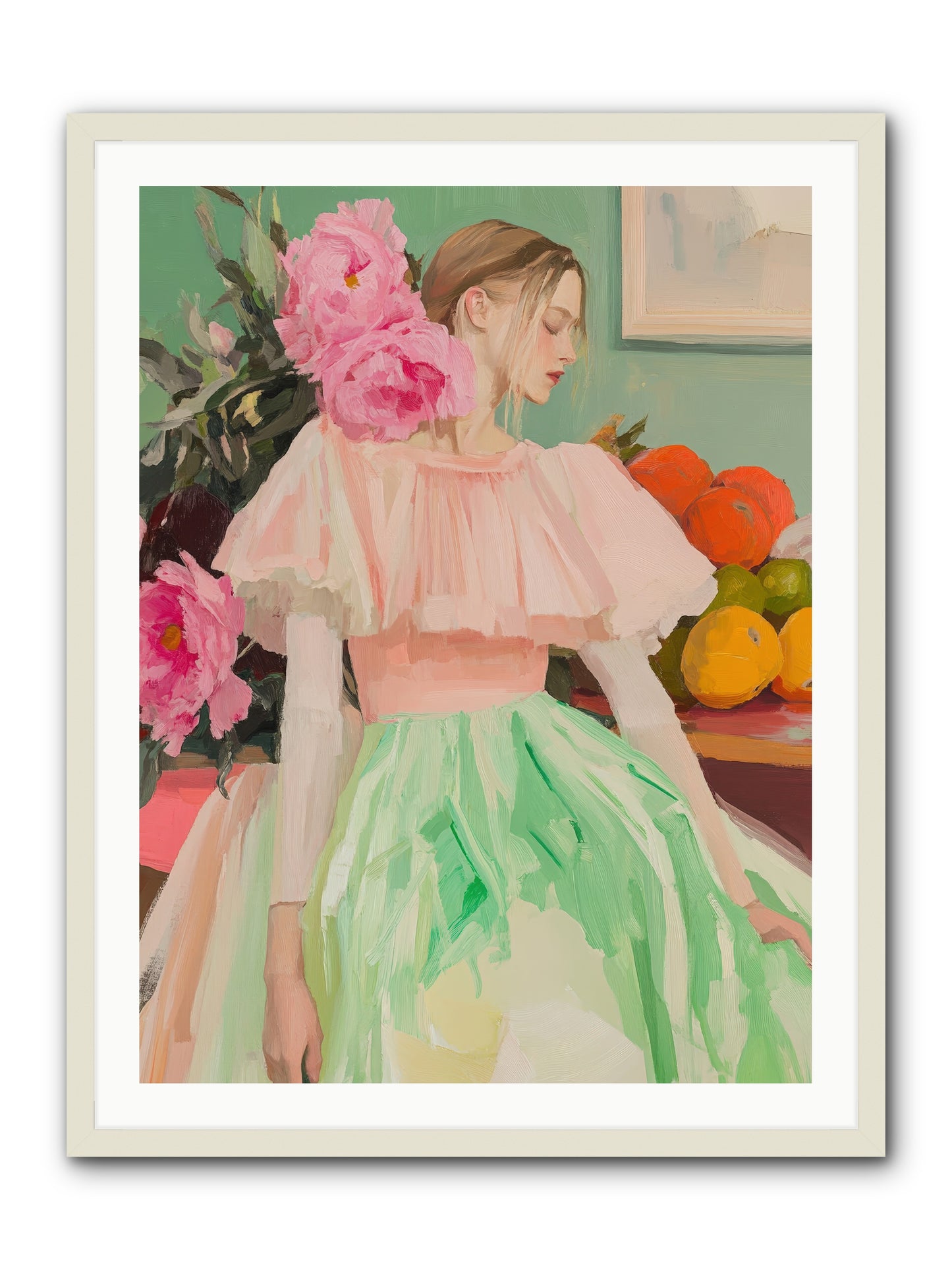 Dahlia Swan No.2-REZ -- Framed Print - White 30x40