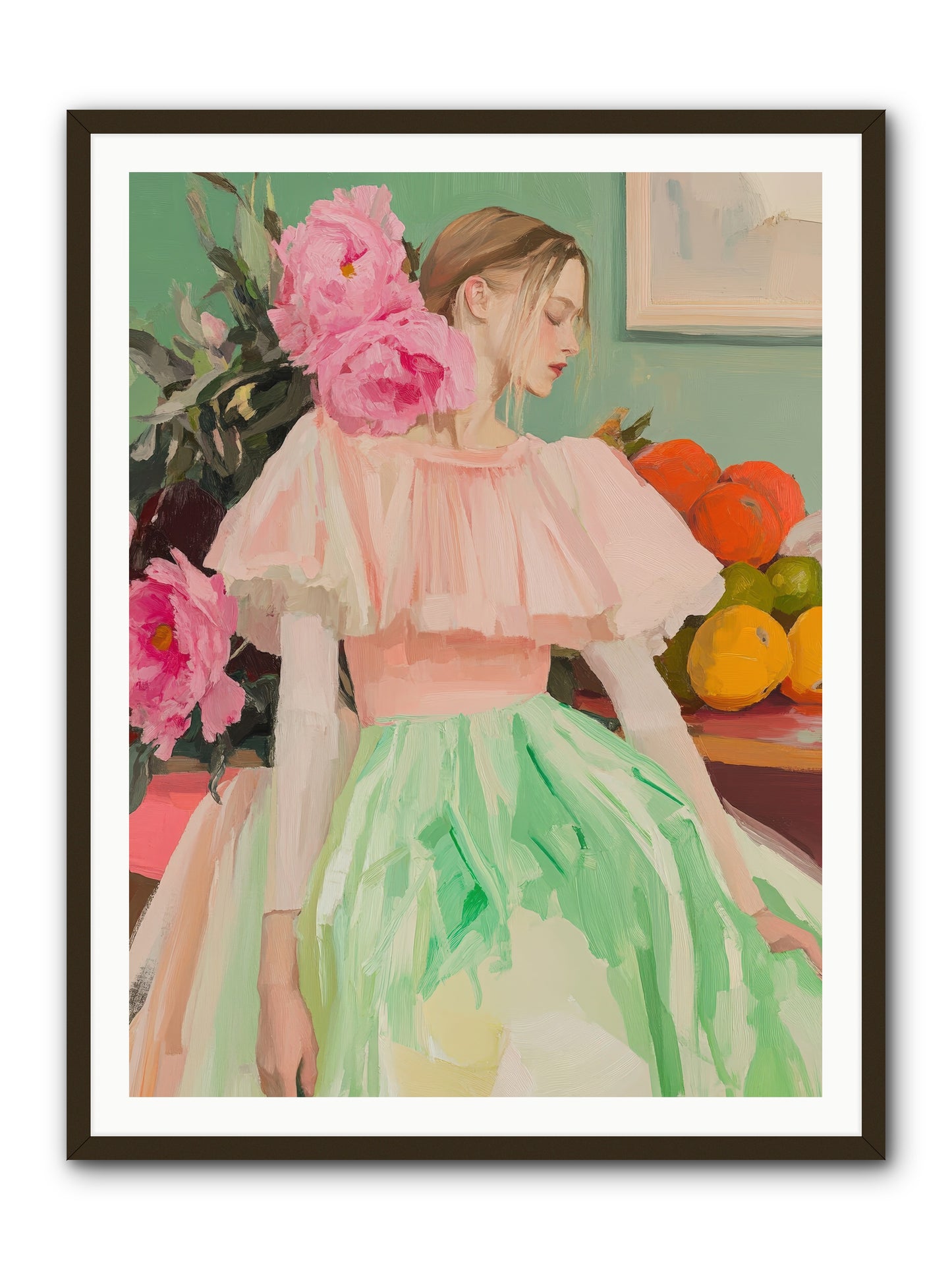 Dahlia Swan No.2-REZ -- Framed Print - Black 36x48