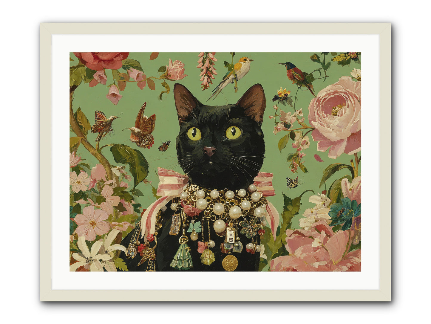 Daisy Whispers -- Framed Print - White 32x24