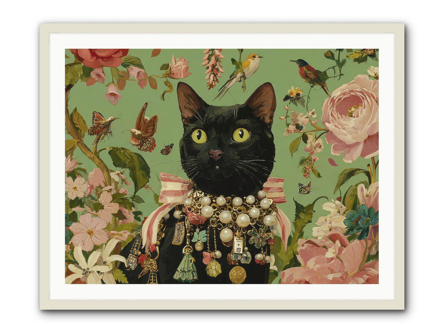 Daisy Whispers -- Framed Print - White 40x30