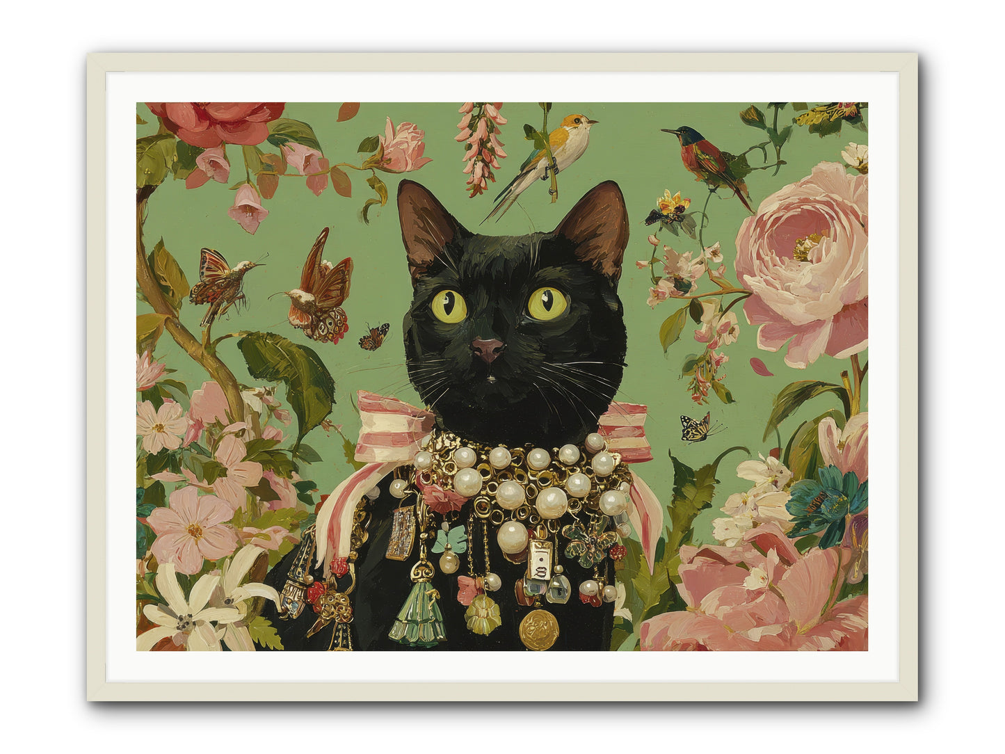 Daisy Whispers -- Framed Print - White 48x36