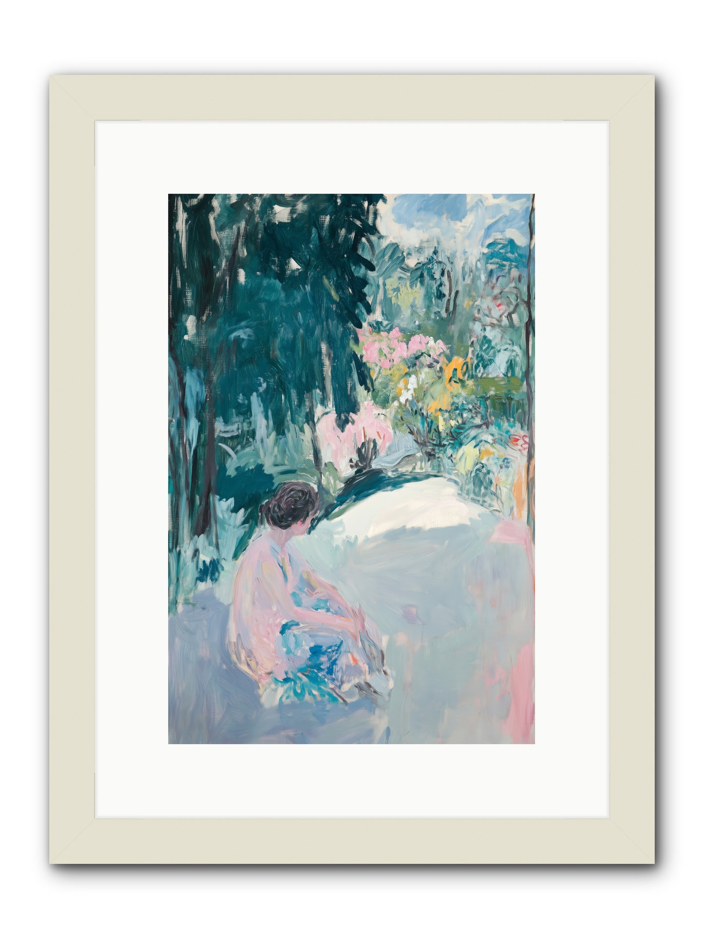 Dalliance -- Framed Print - White 10x15