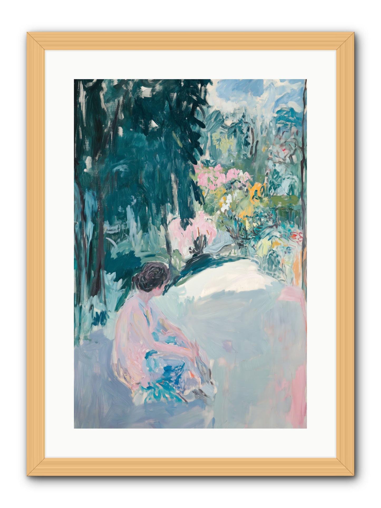 Dalliance -- Framed Print - Natural 16x24