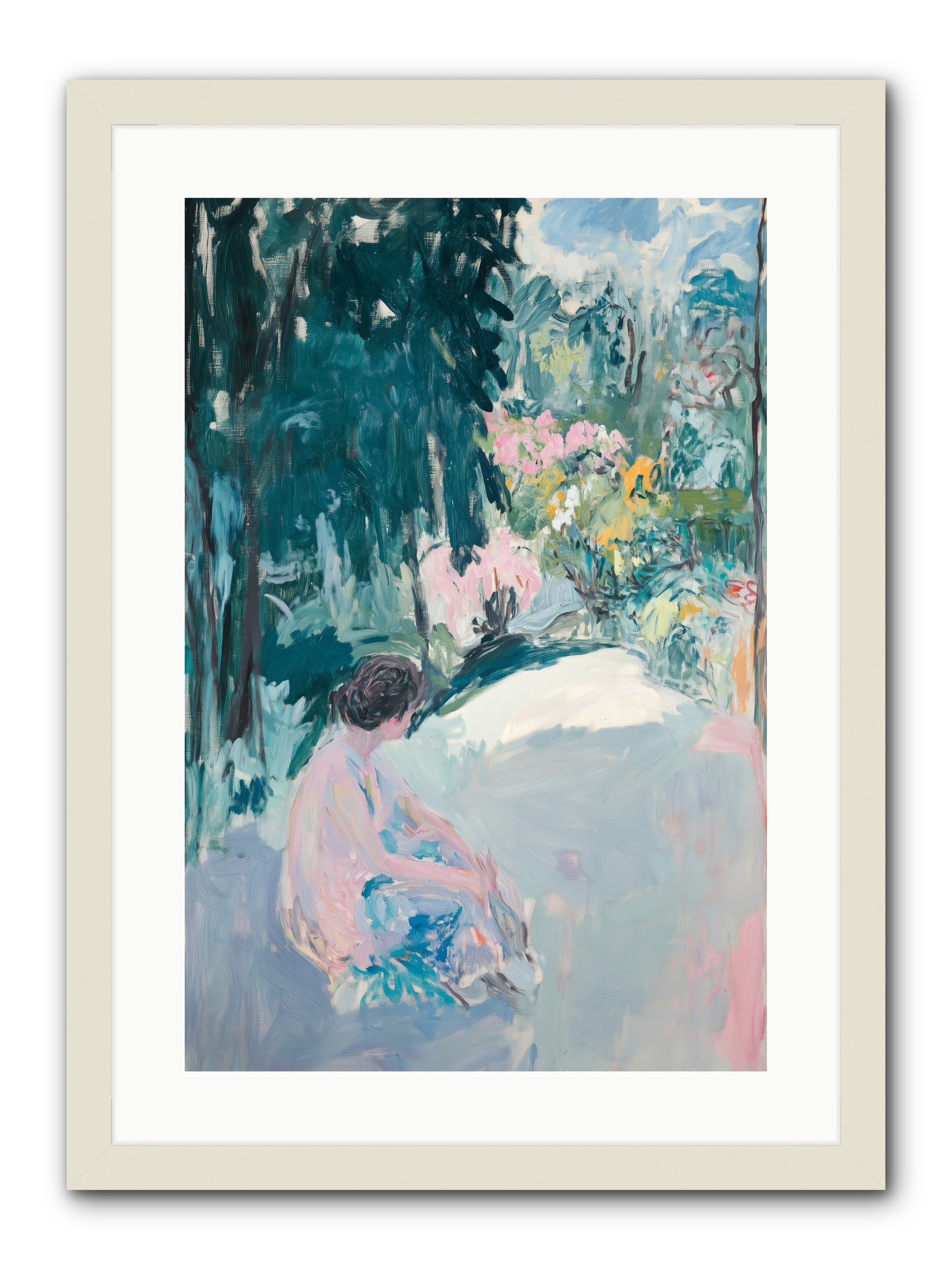 Dalliance -- Framed Print - White 16x24