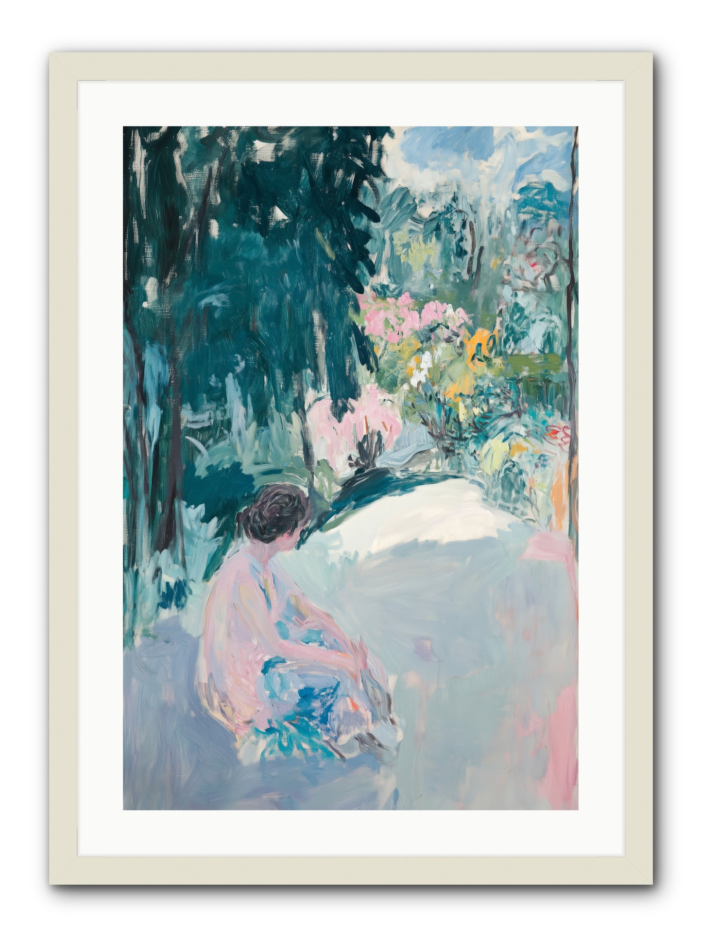 Dalliance -- Framed Print - White 20x30