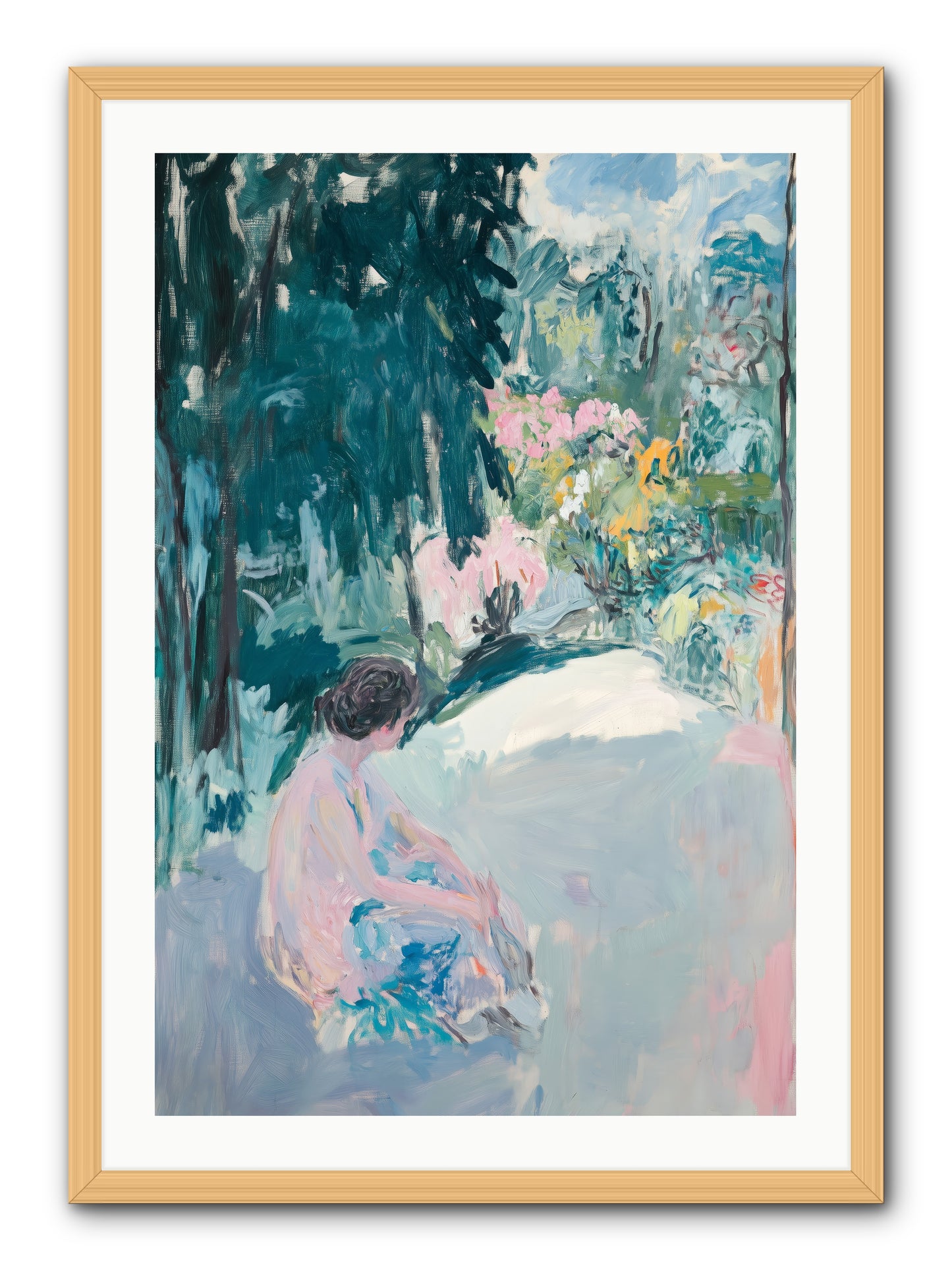 Dalliance -- Framed Print - Natural 24x36